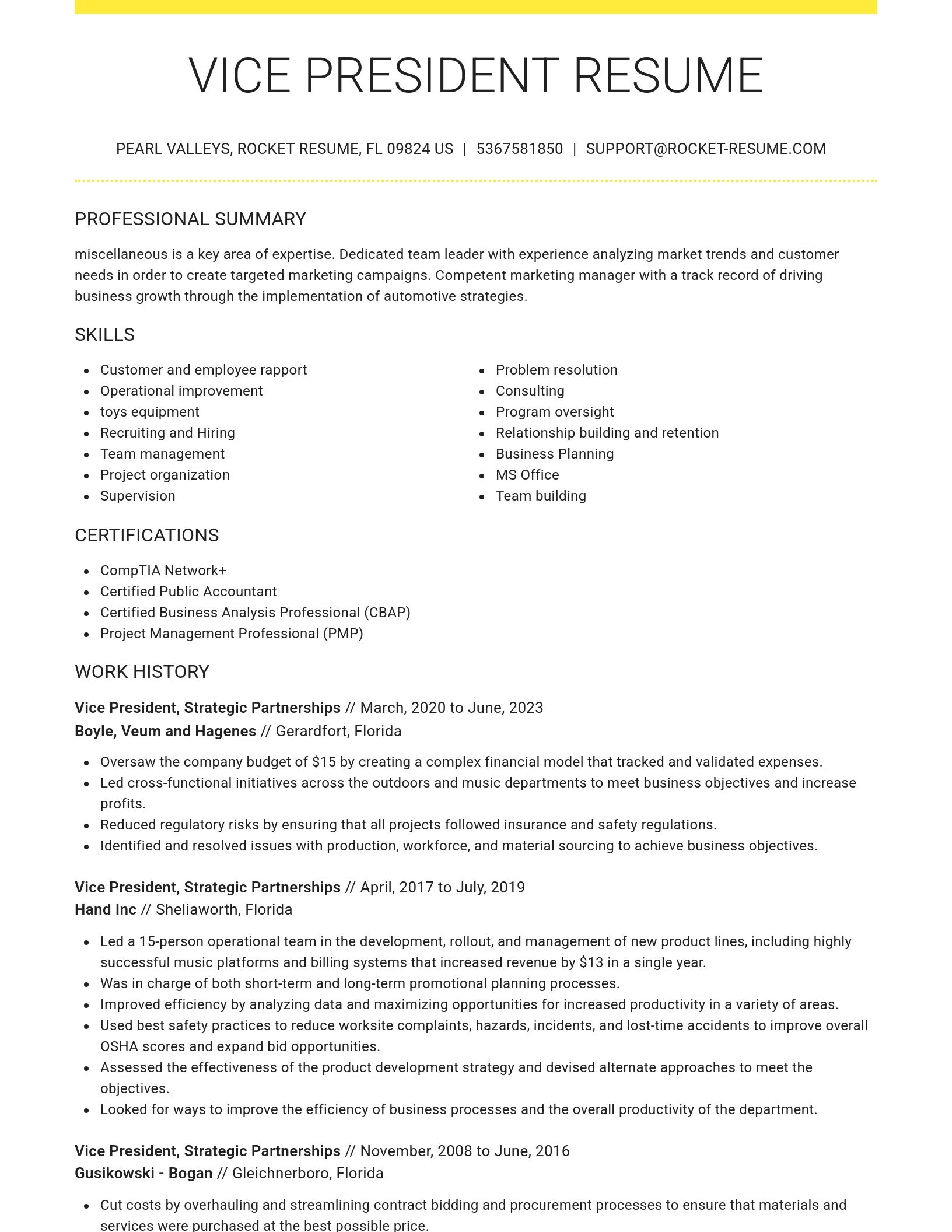 Grand resume template
