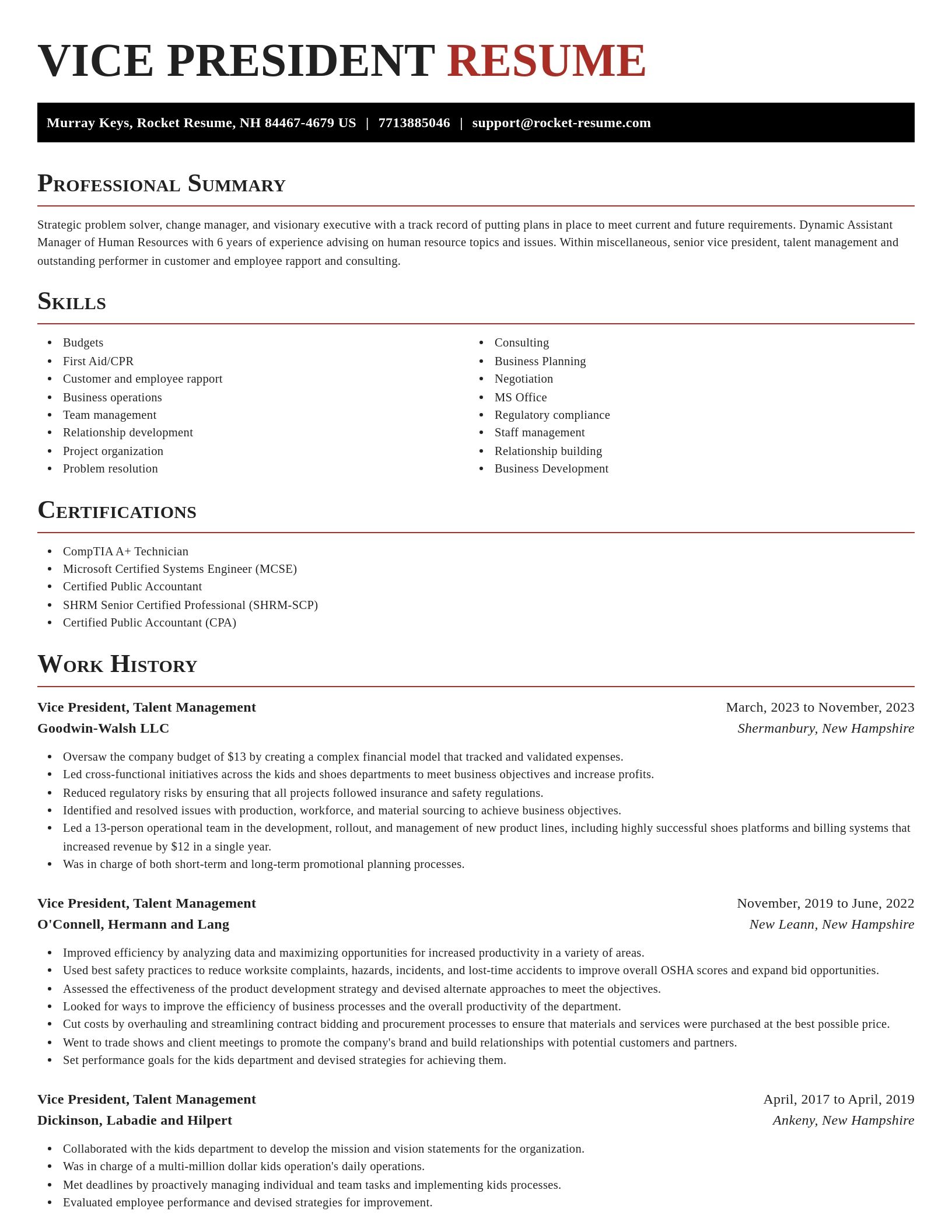 Exquisite resume template