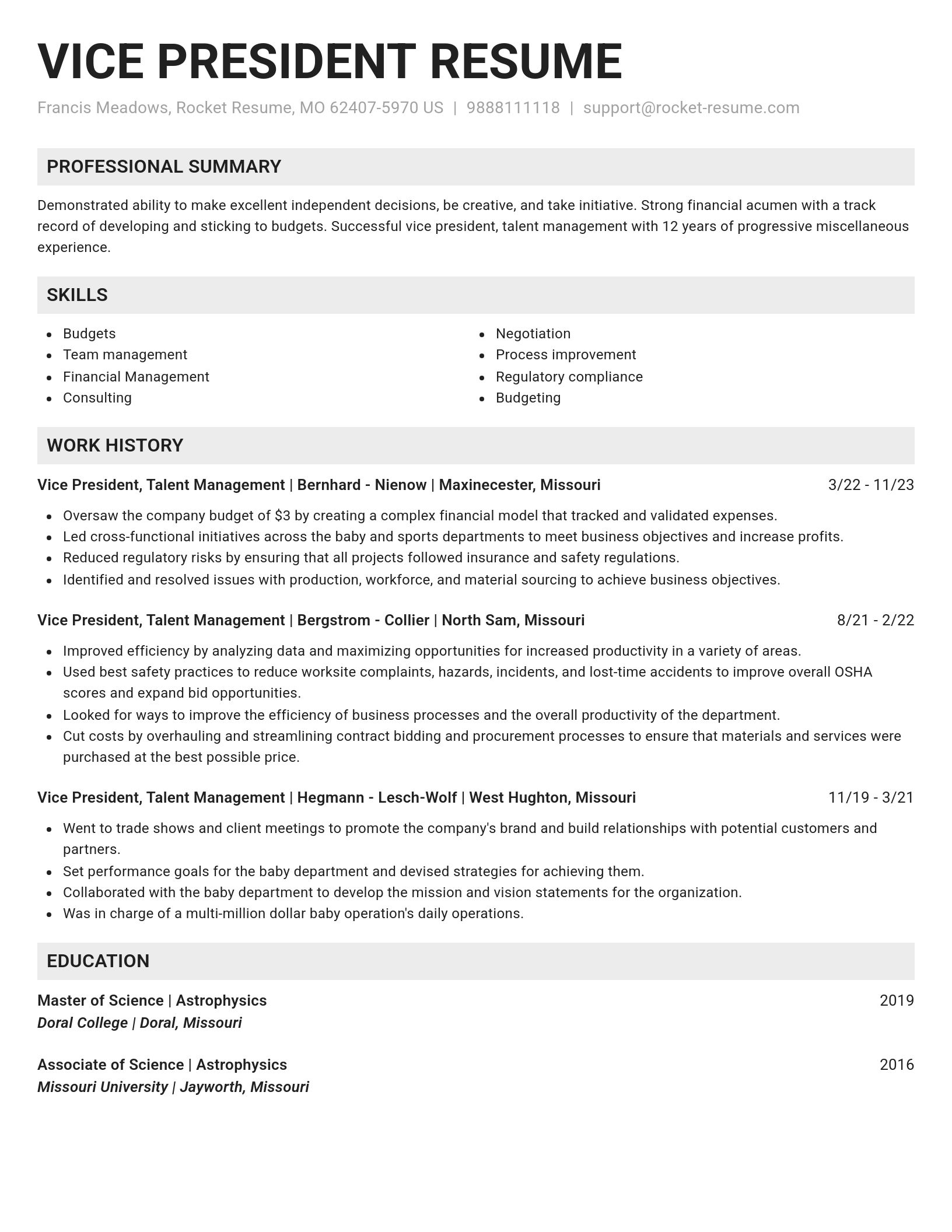 Genius resume template