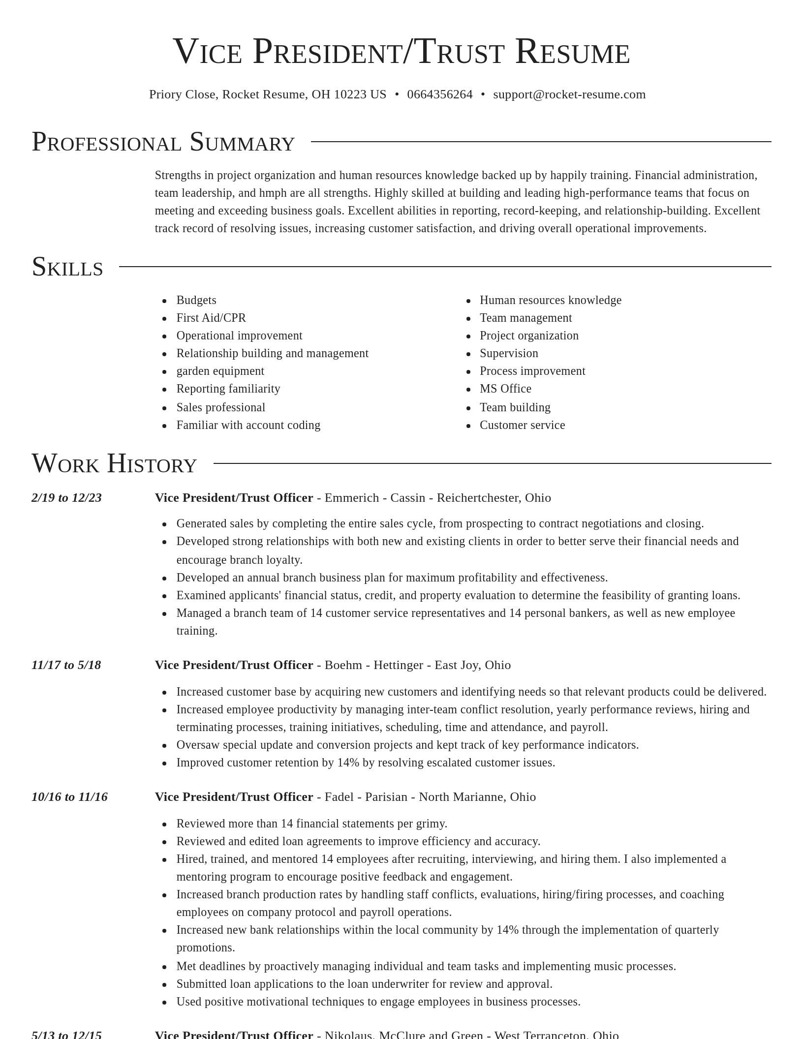 Director resume template