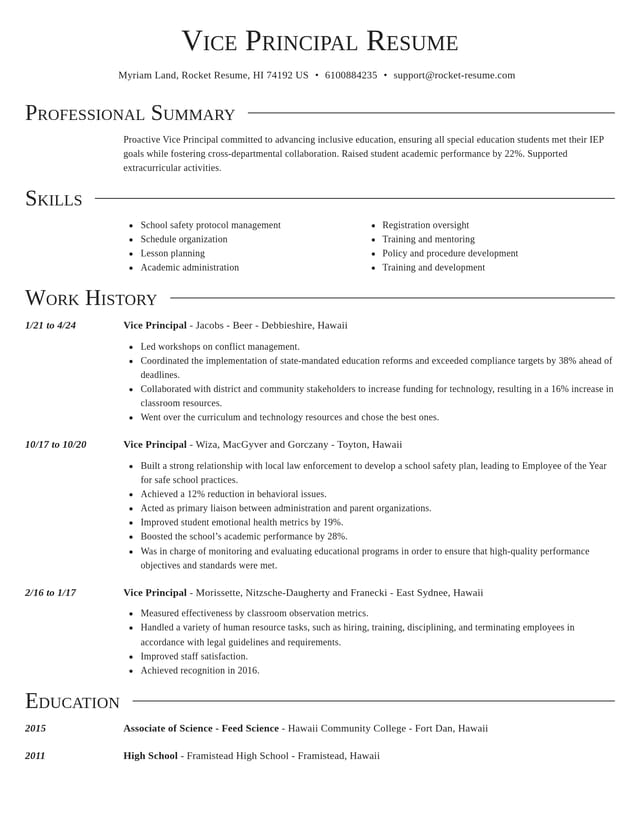 Director resume template