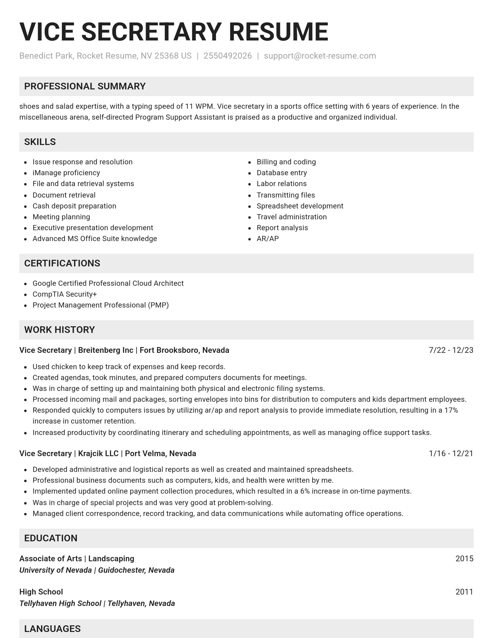 Genius resume template