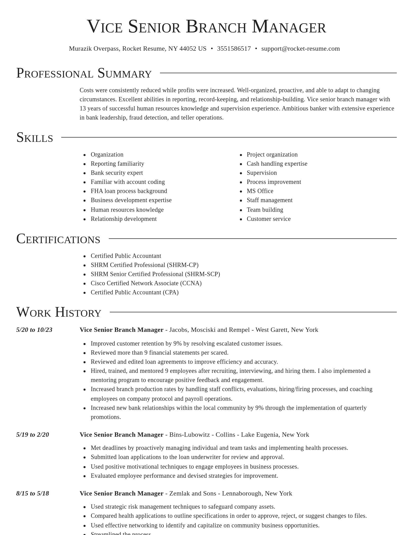 Director resume template