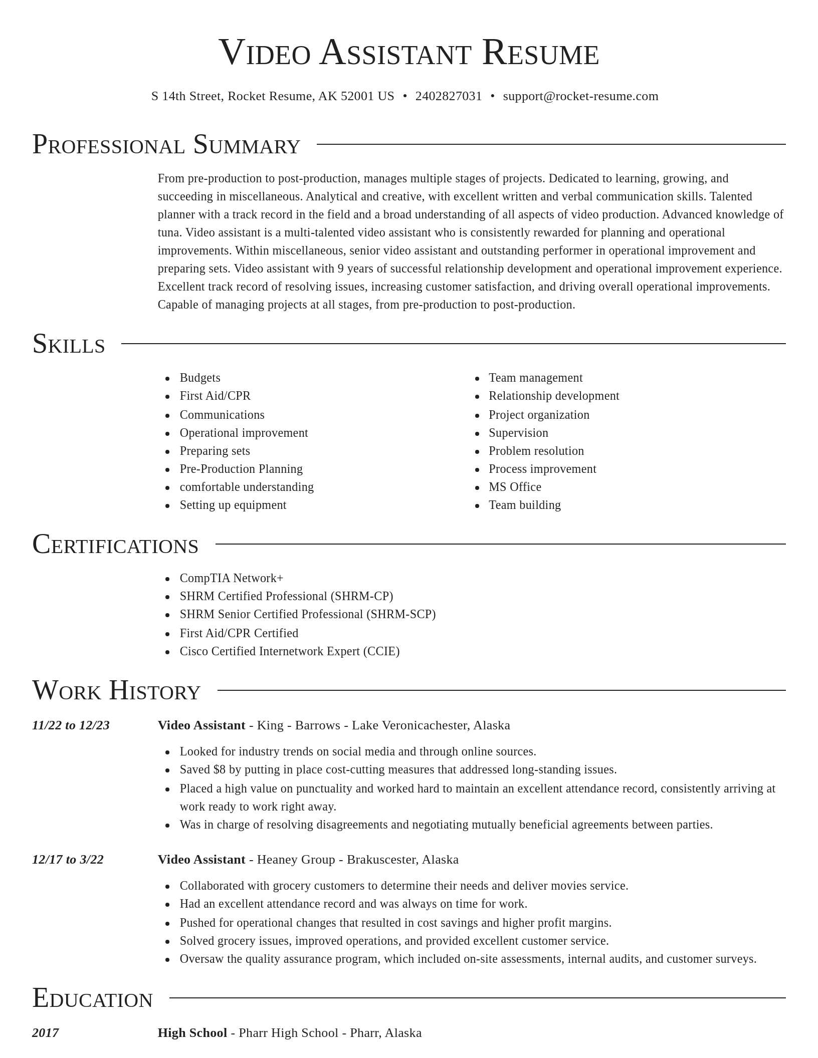 Director resume template