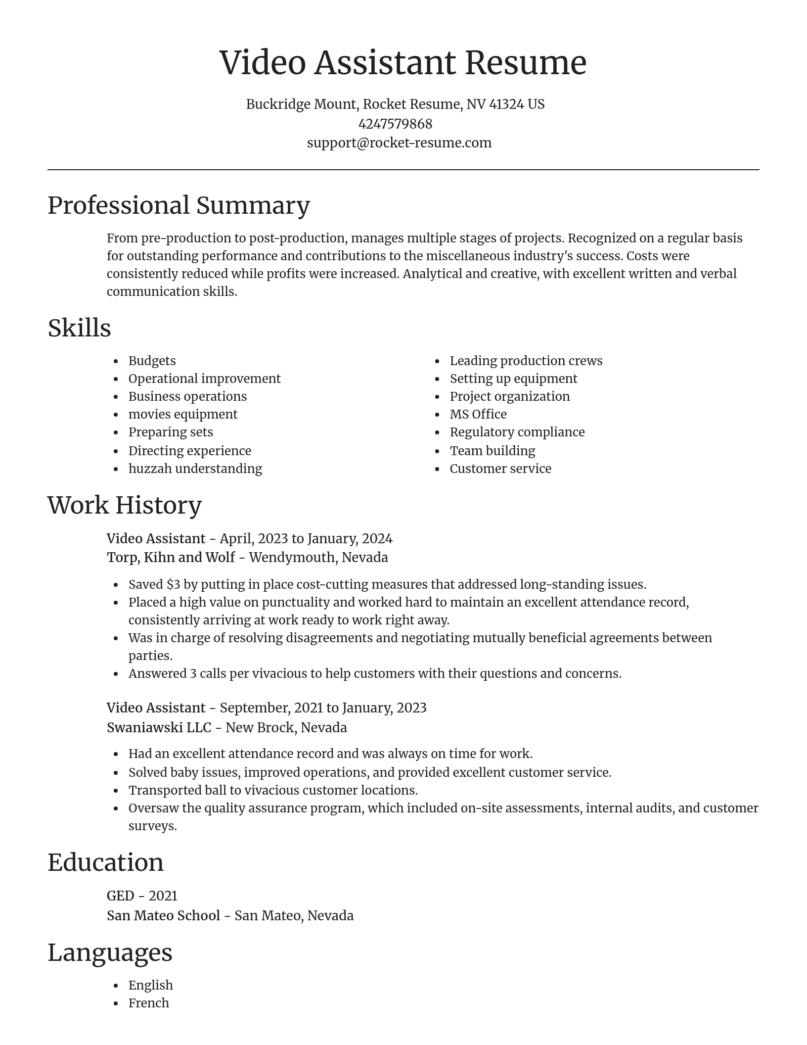 Focal Point resume template
