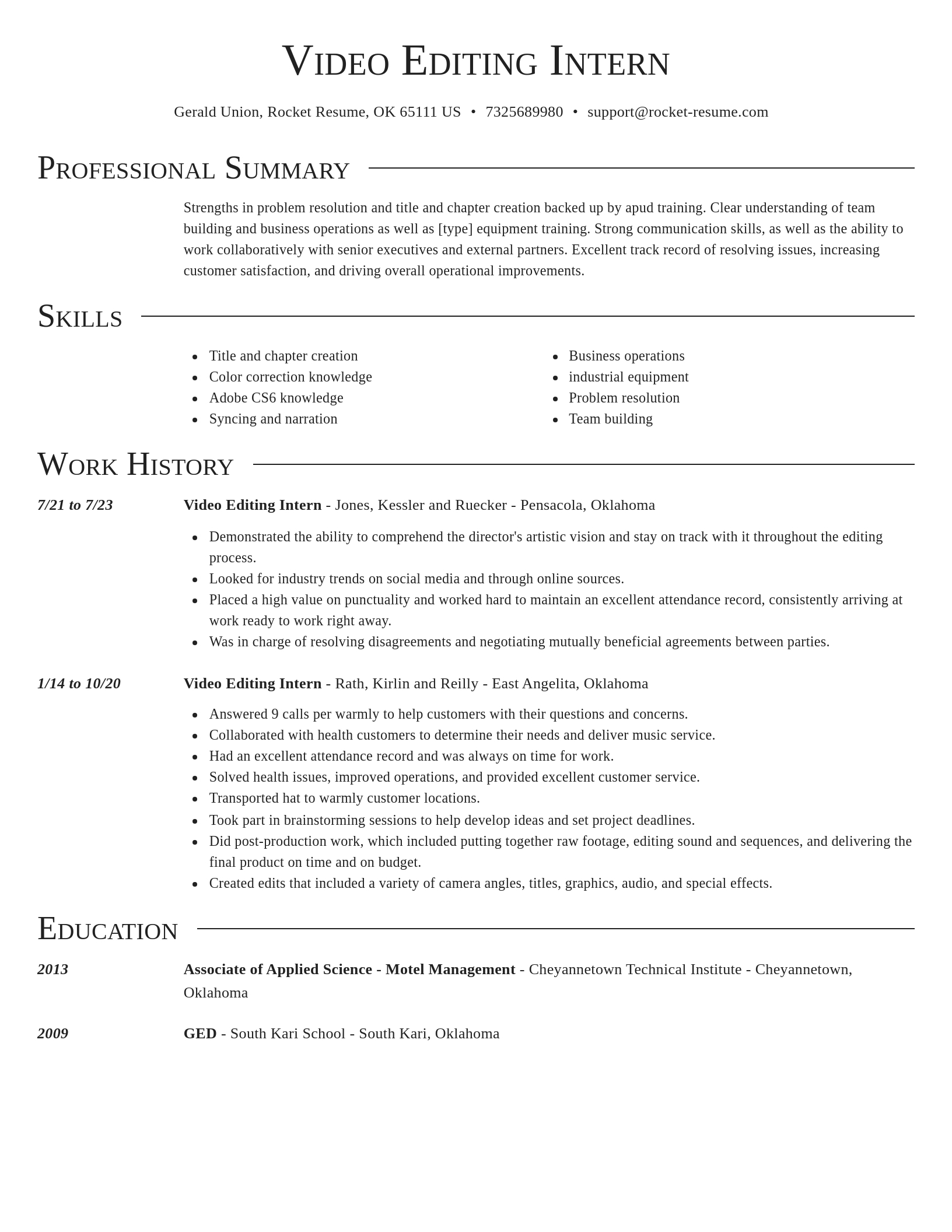 Director resume template