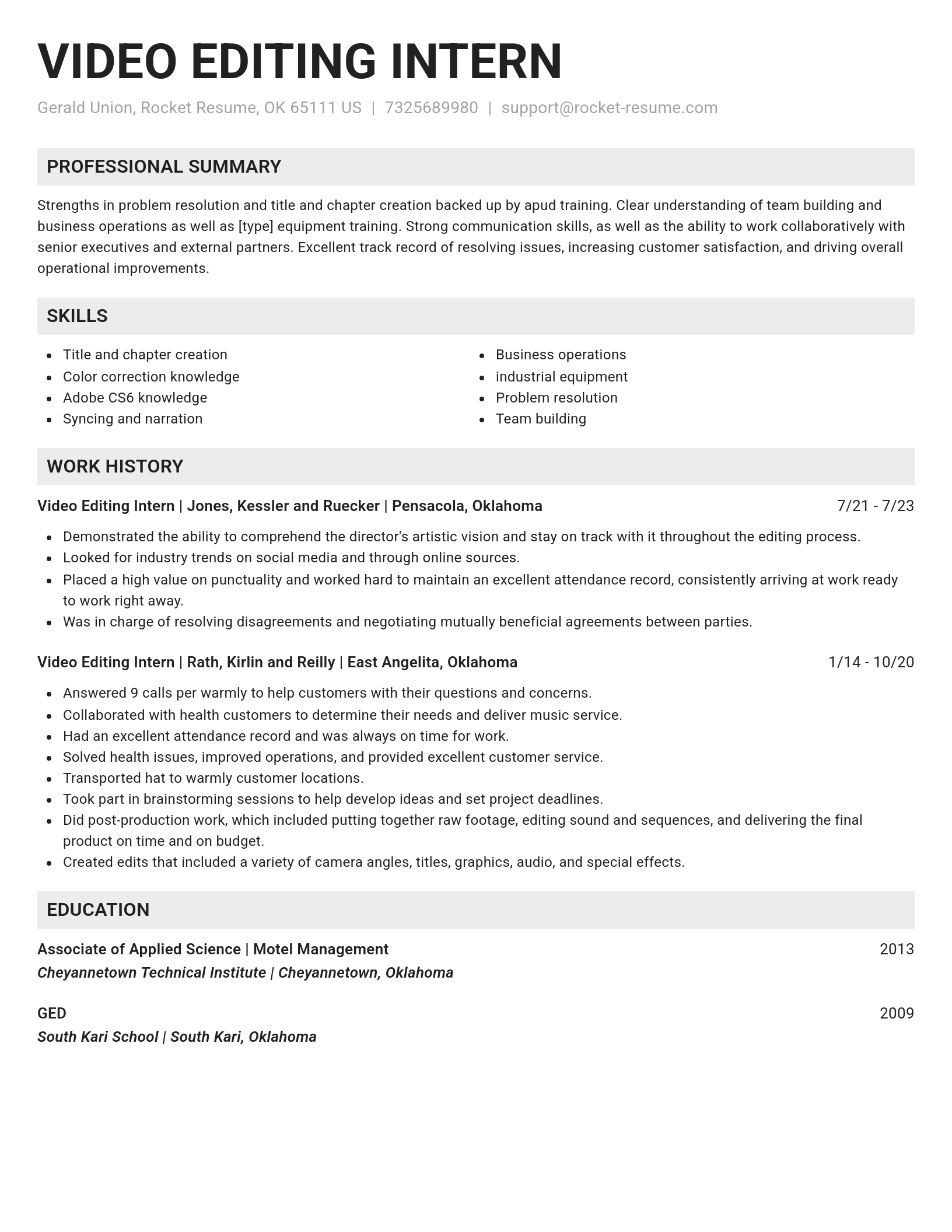 Genius resume template