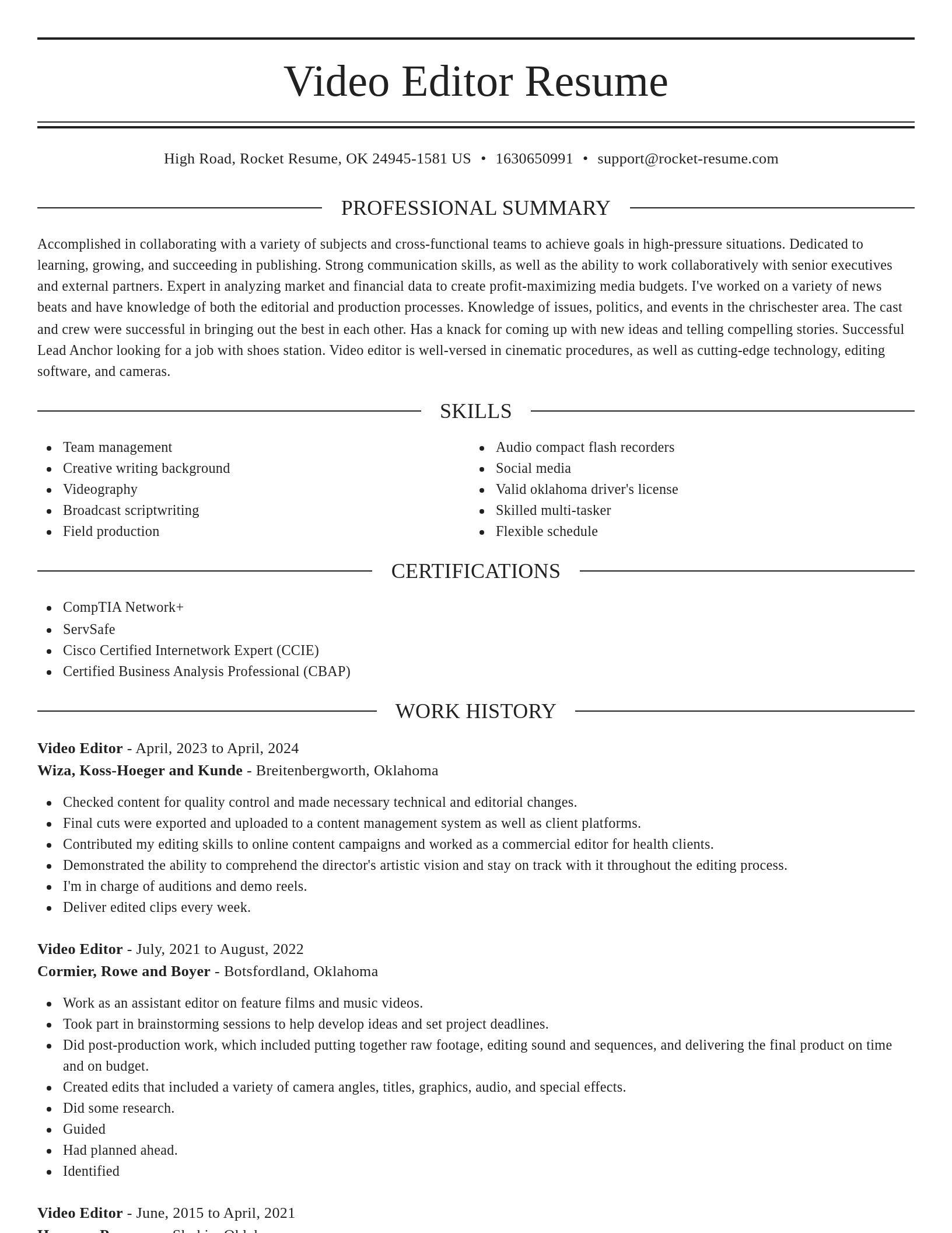 Elegant resume template