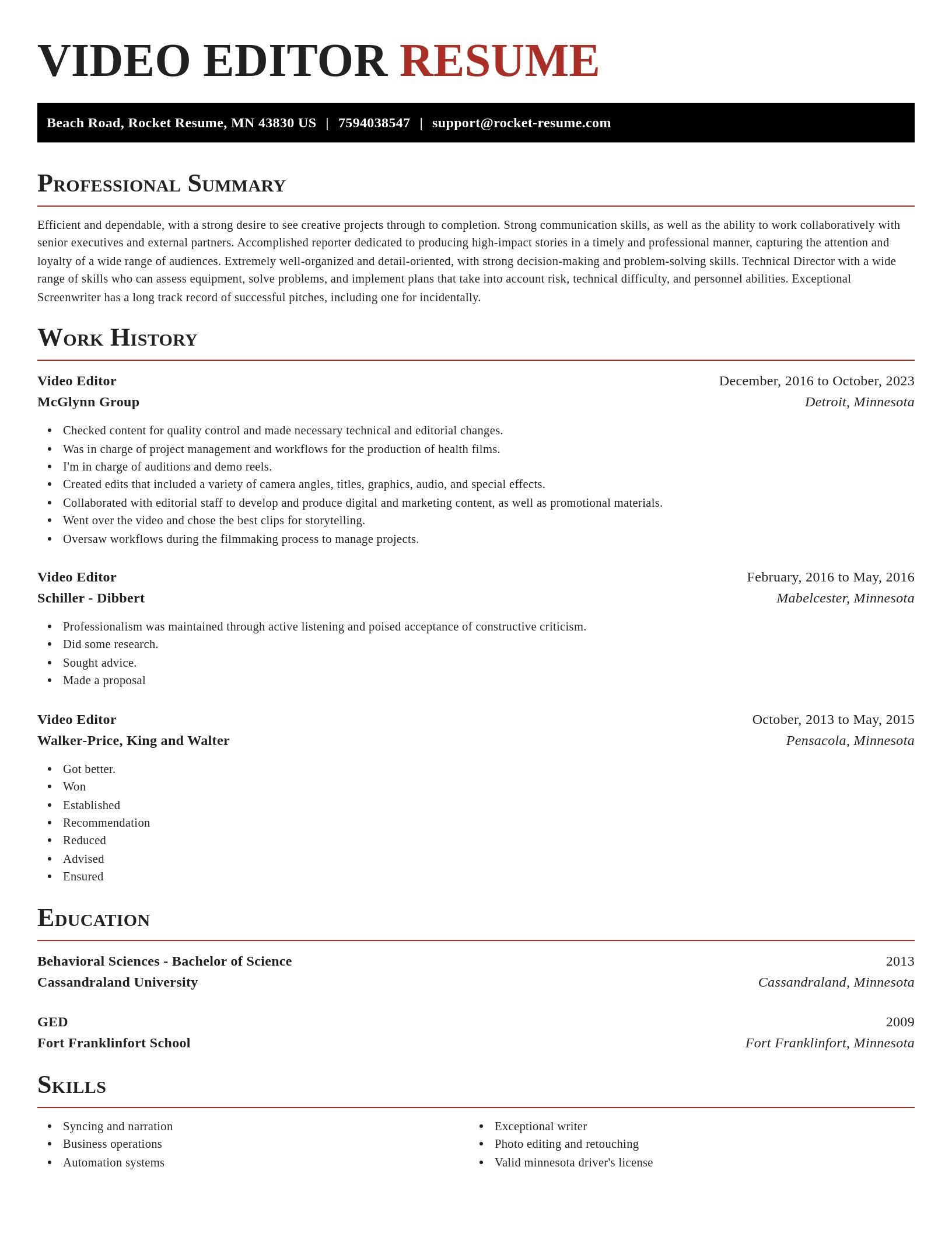 Exquisite resume template