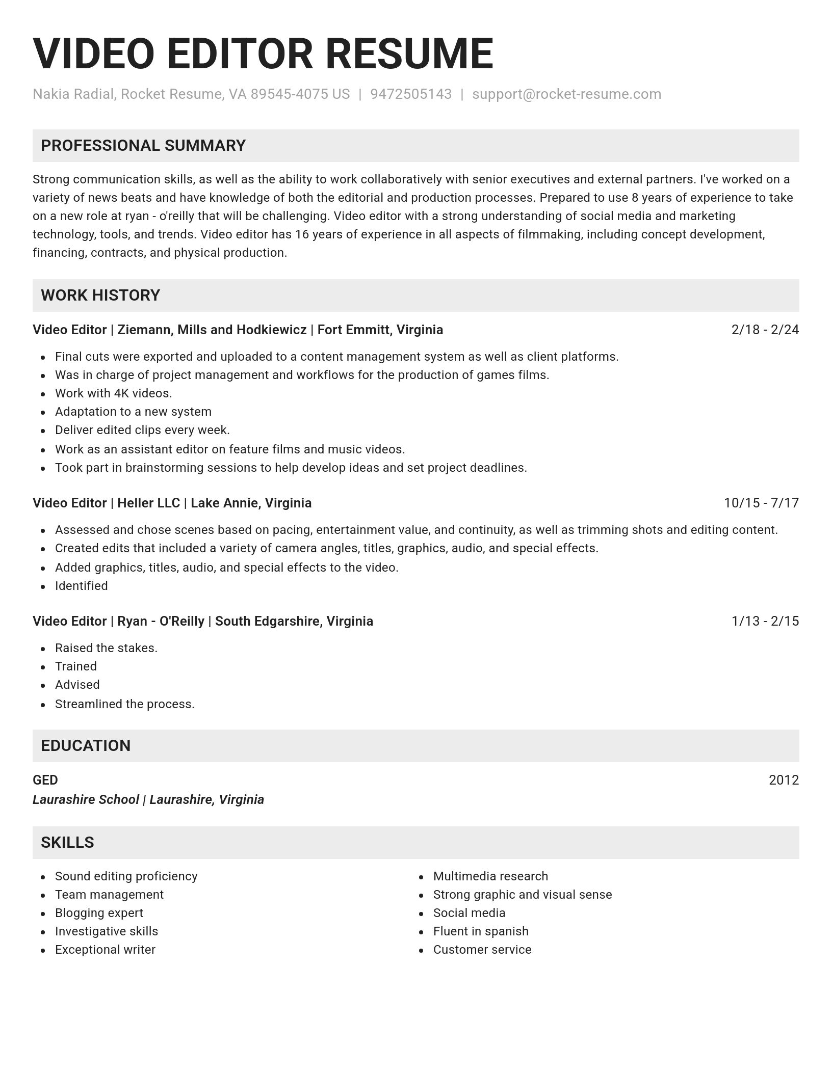Genius resume template