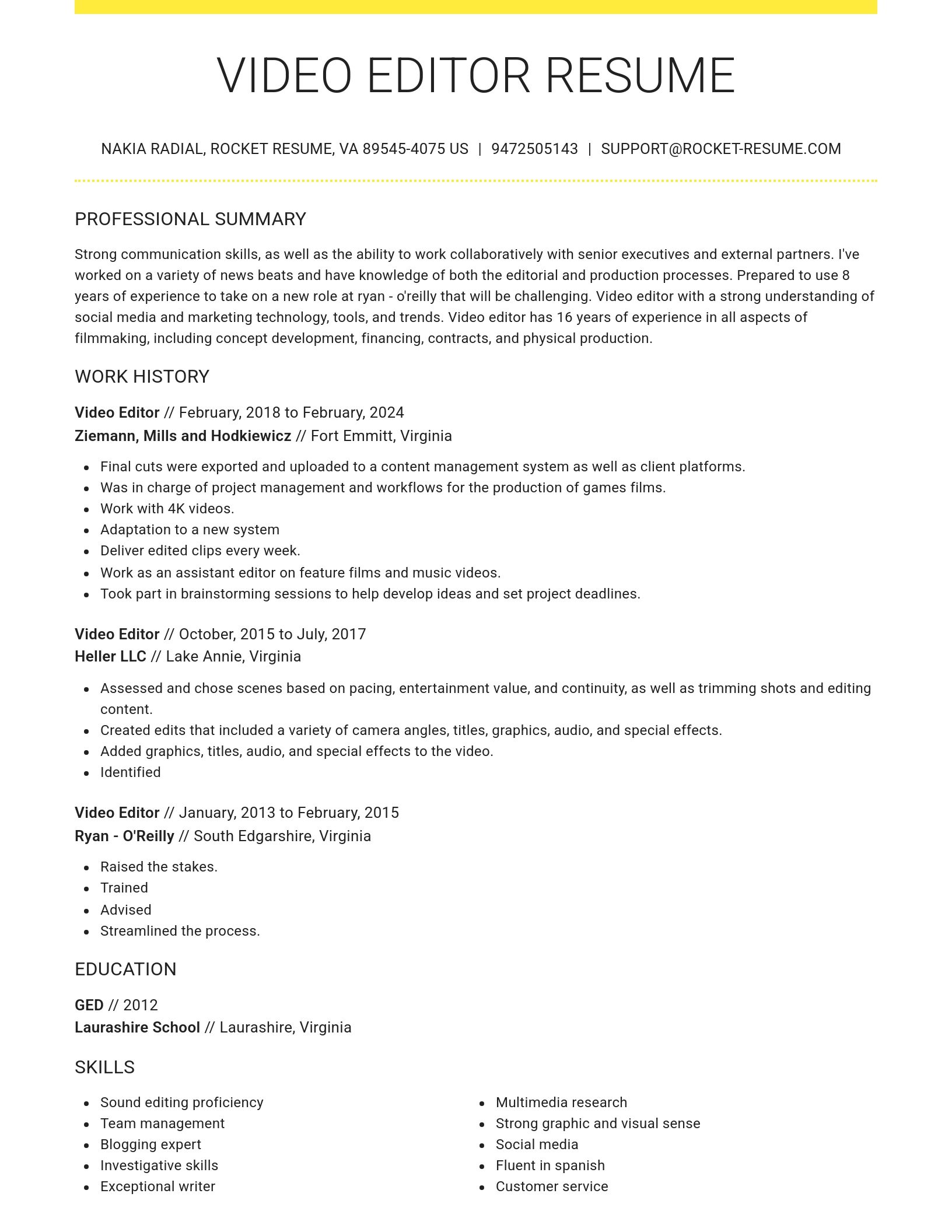 Grand resume template