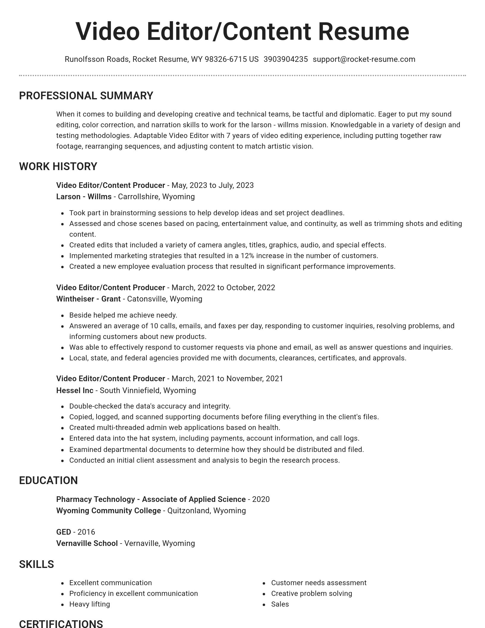 Brilliant resume template