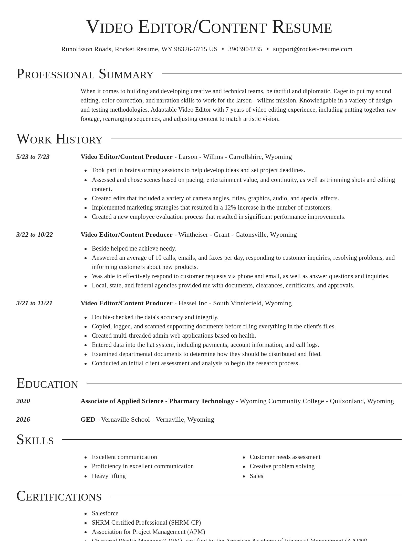 Director resume template