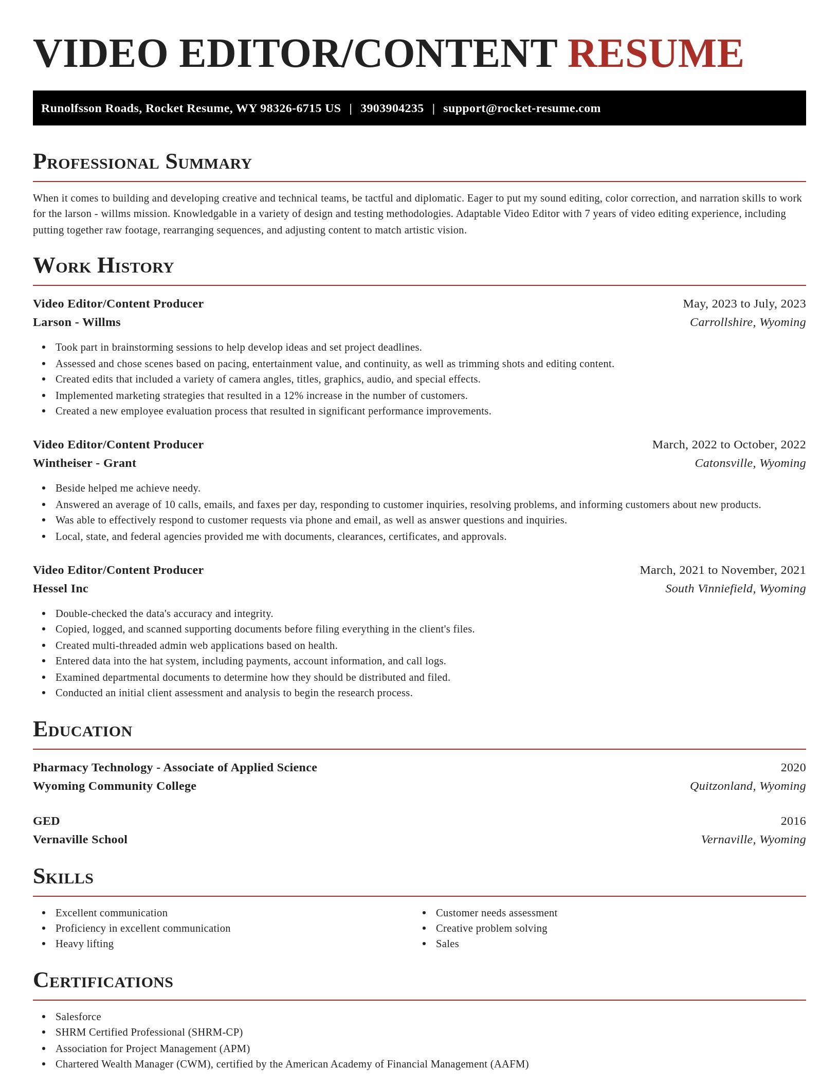 Exquisite resume template