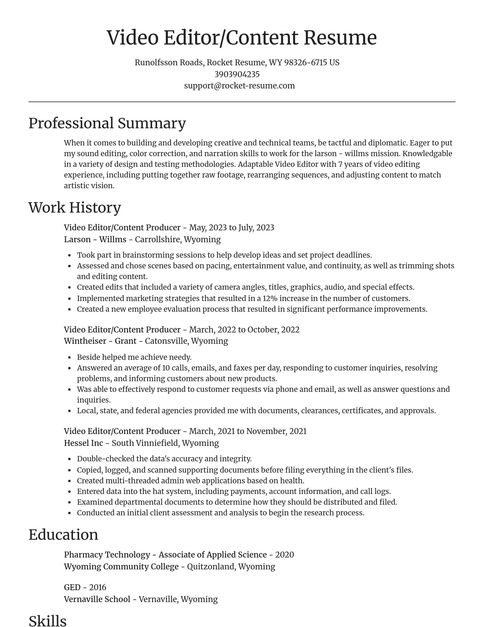 Focal Point resume template