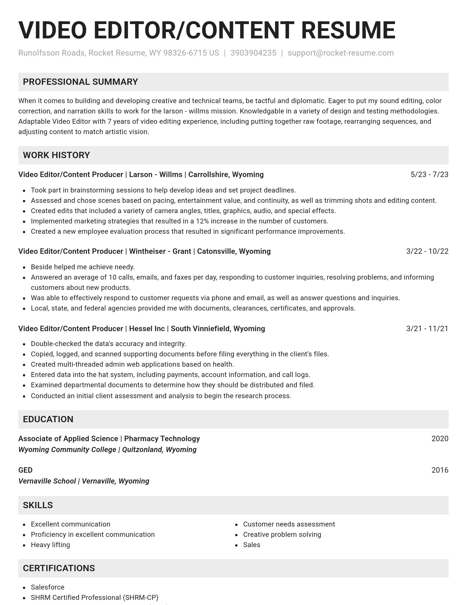 Genius resume template