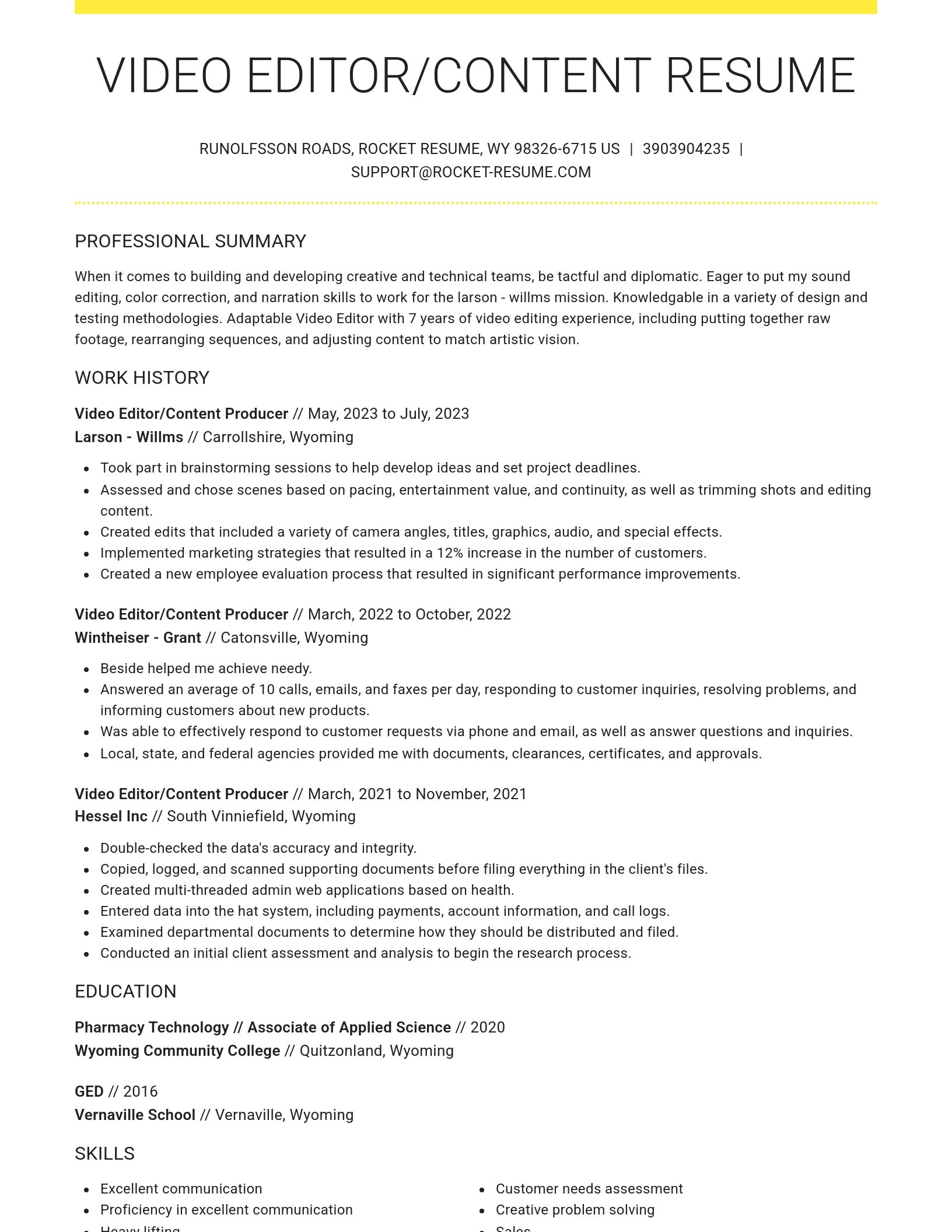 Grand resume template