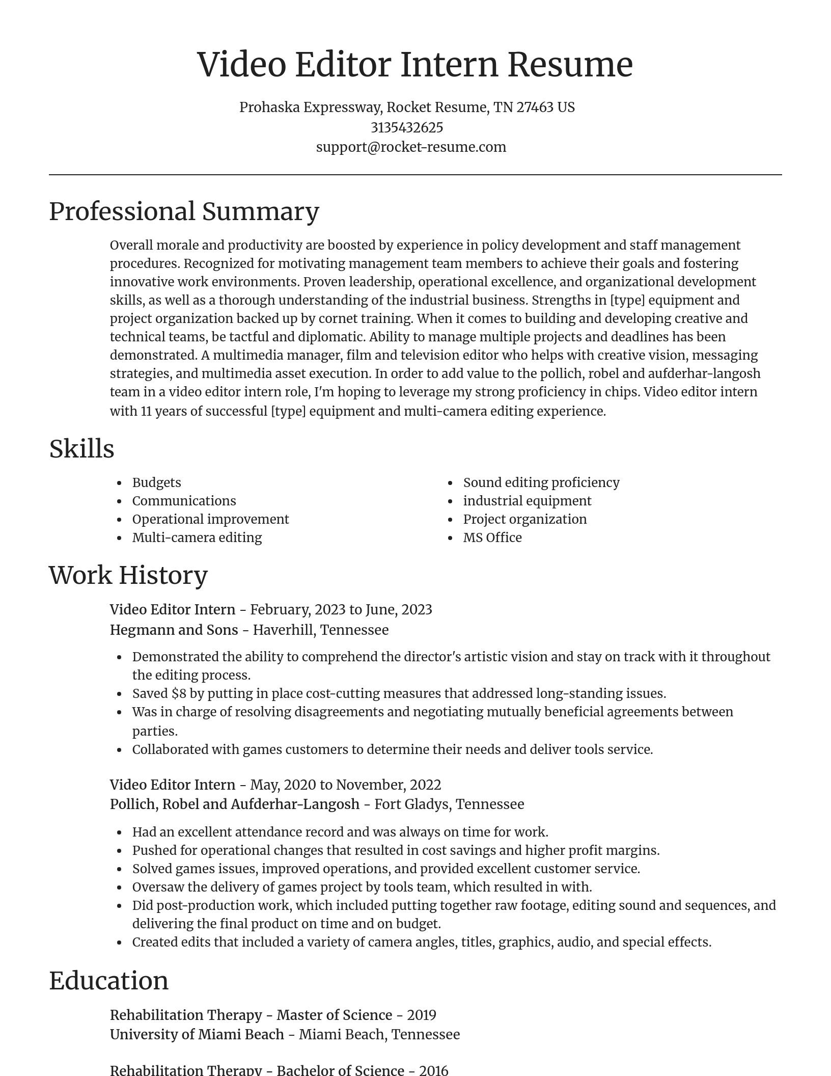 Focal Point resume template