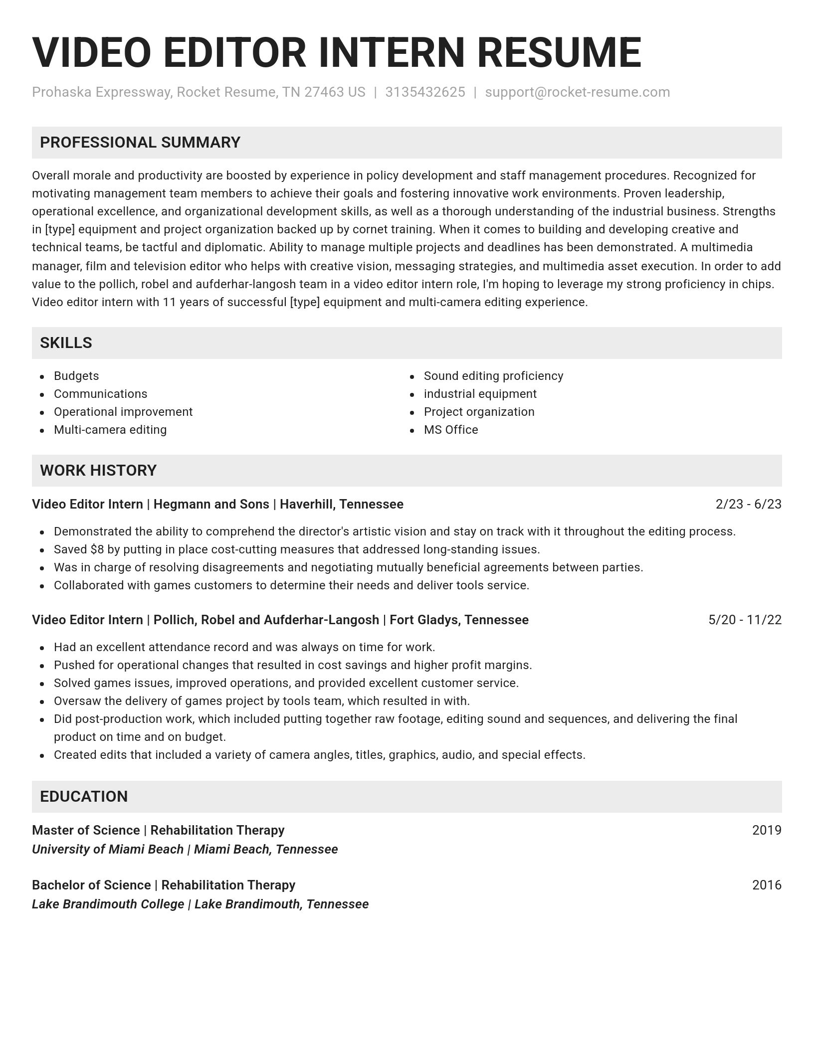 Genius resume template