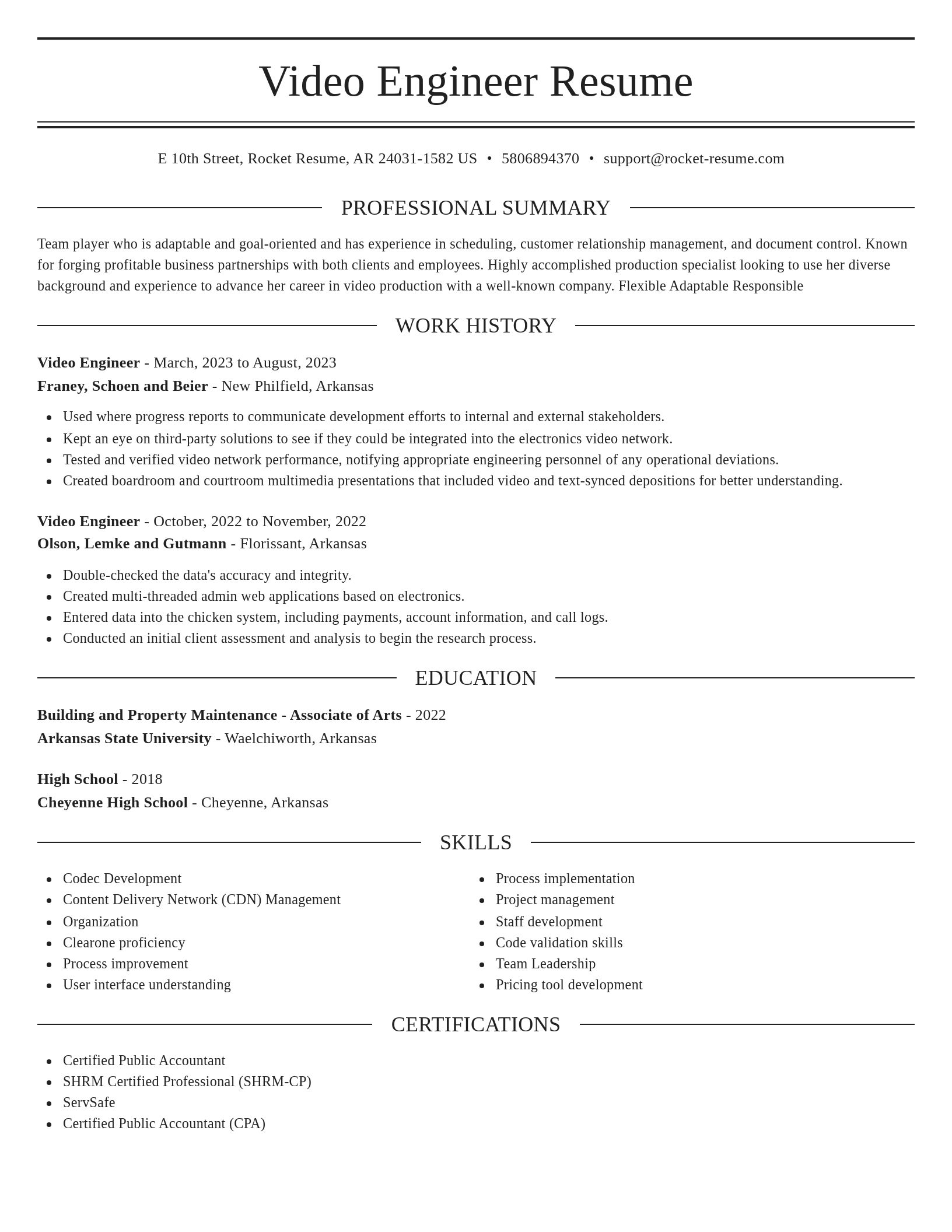 Elegant resume template
