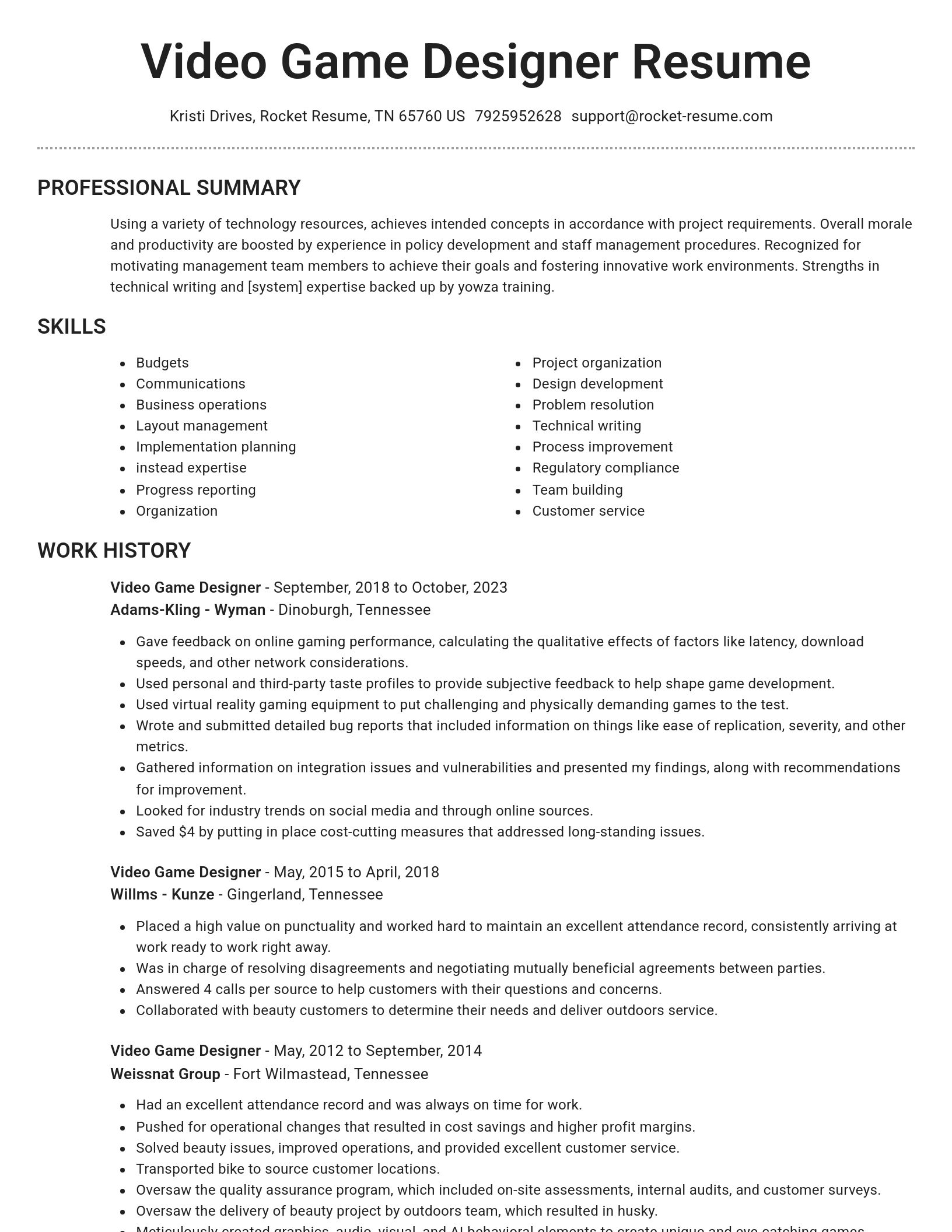 Brilliant resume template