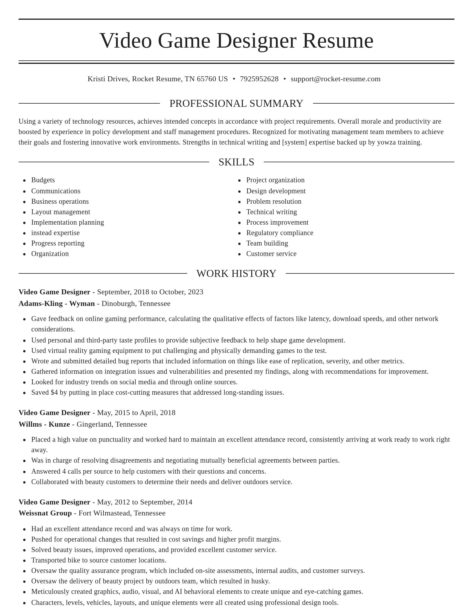 Elegant resume template