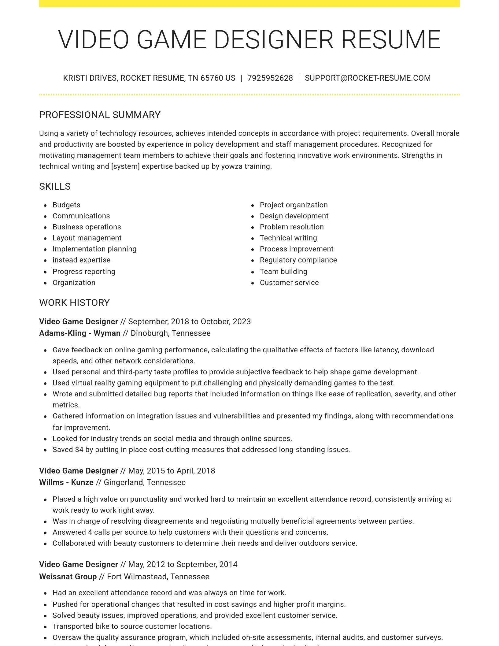 Grand resume template