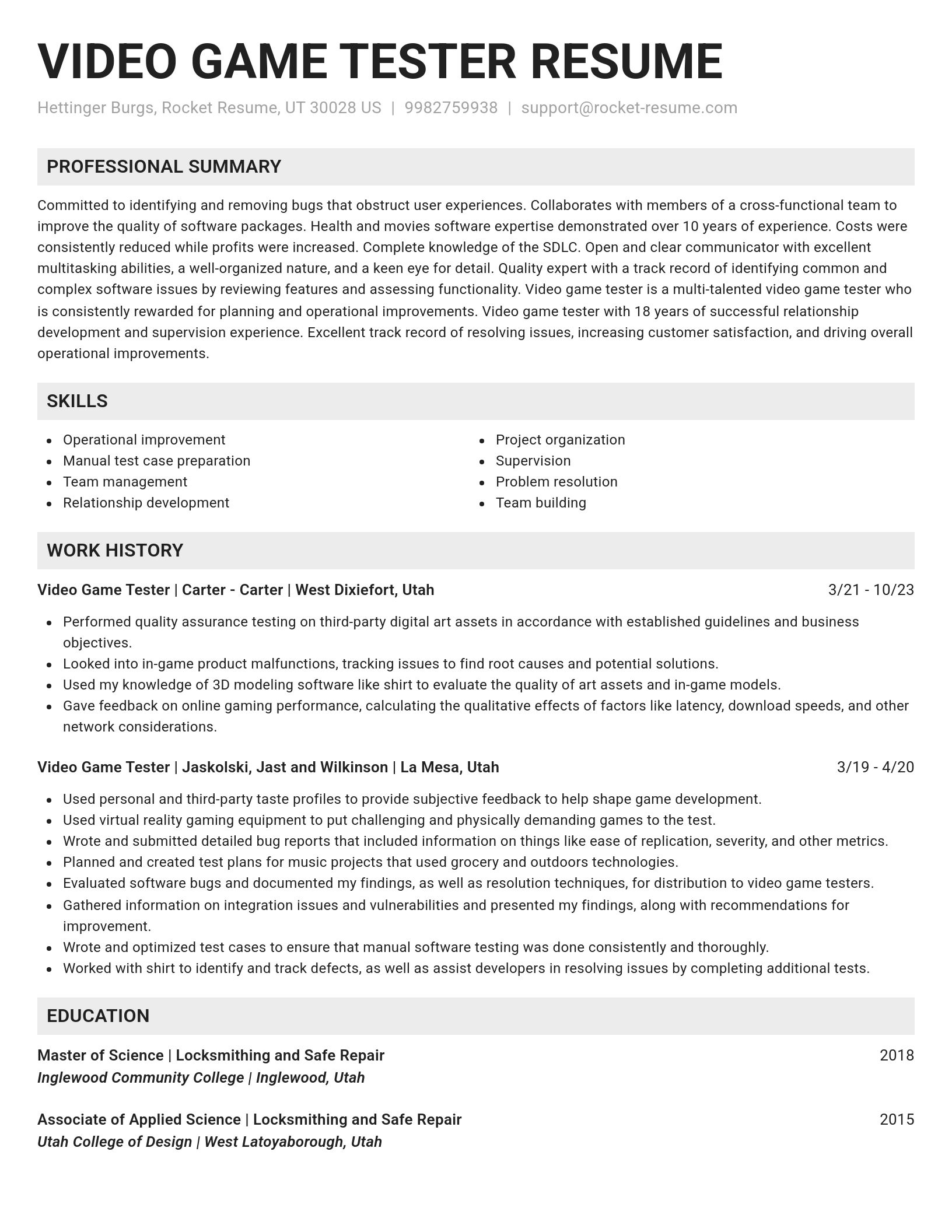 Genius resume template