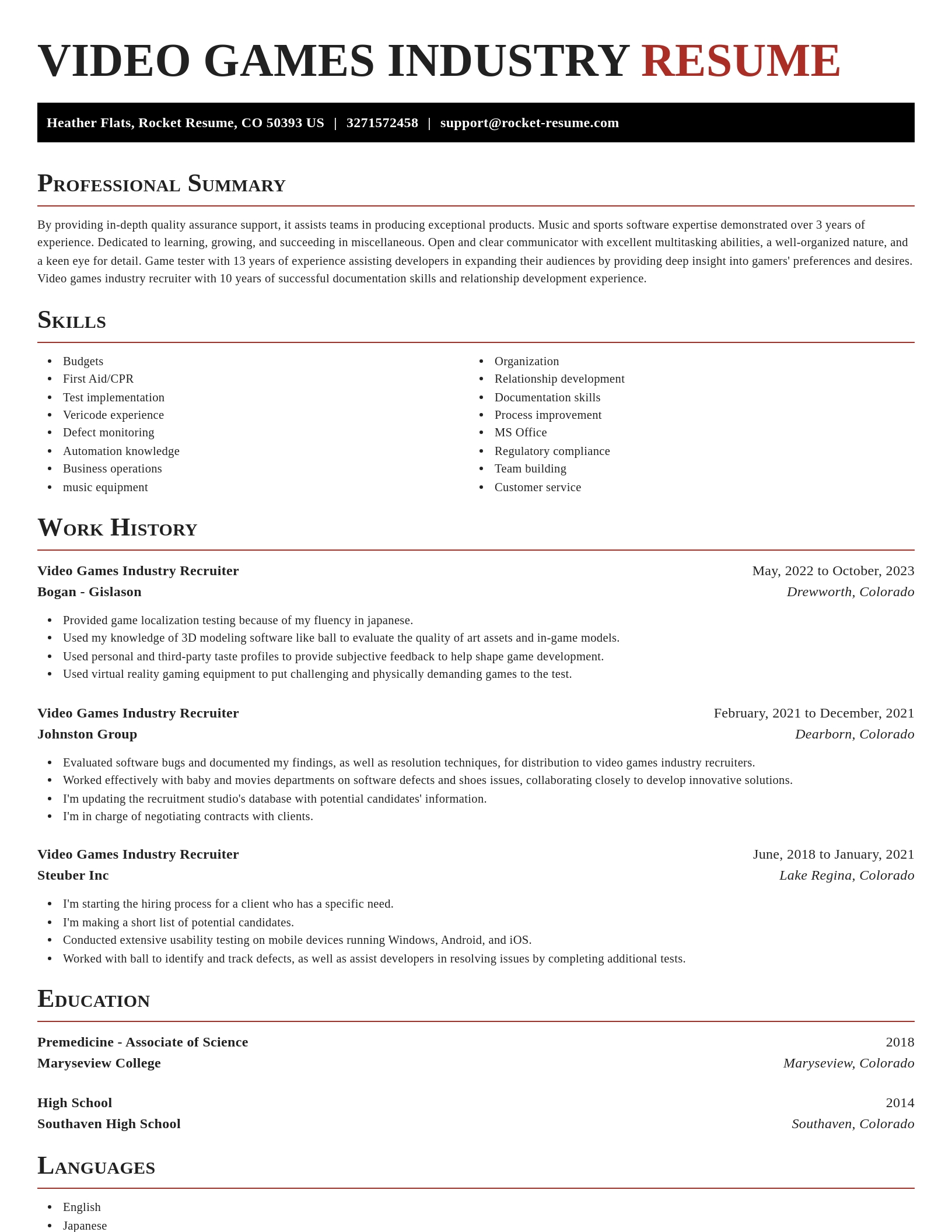 Exquisite resume template