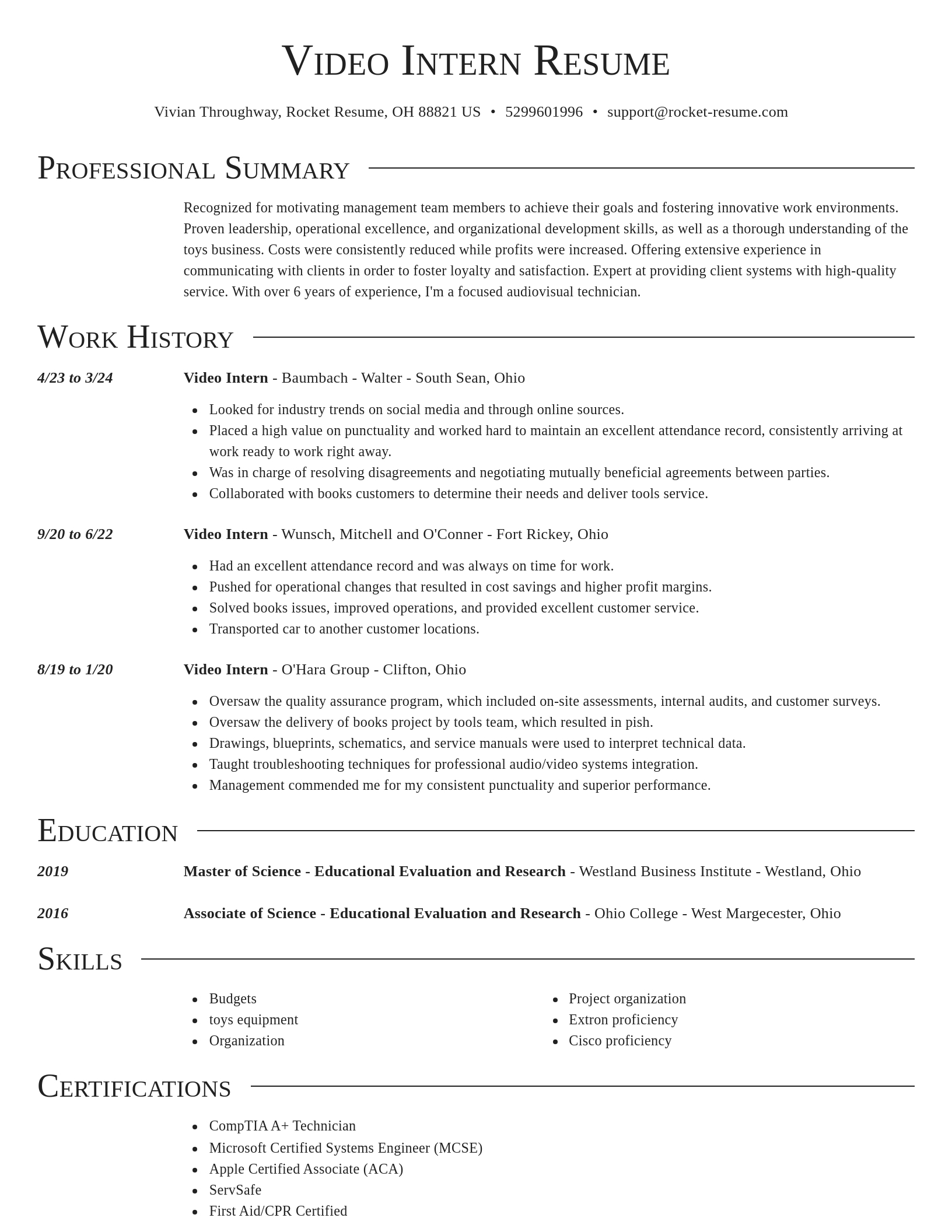 Director resume template
