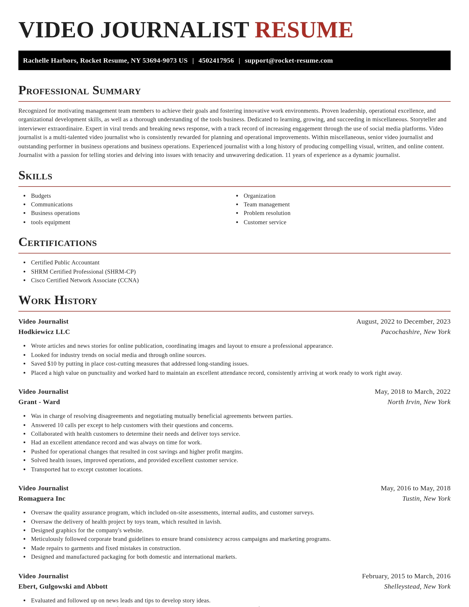 Exquisite resume template