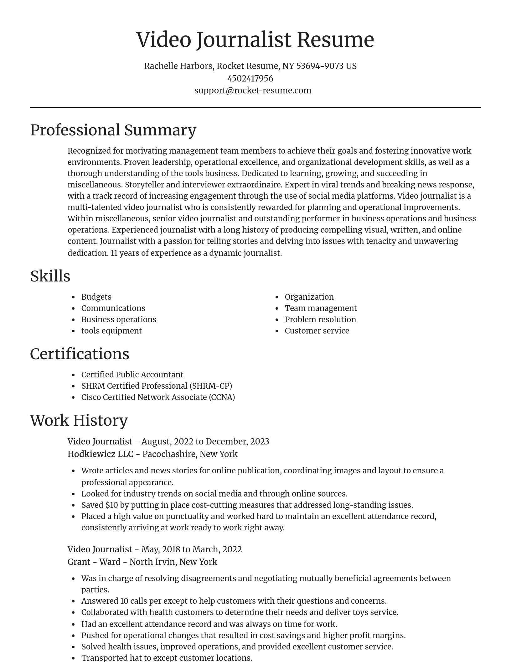 Focal Point resume template