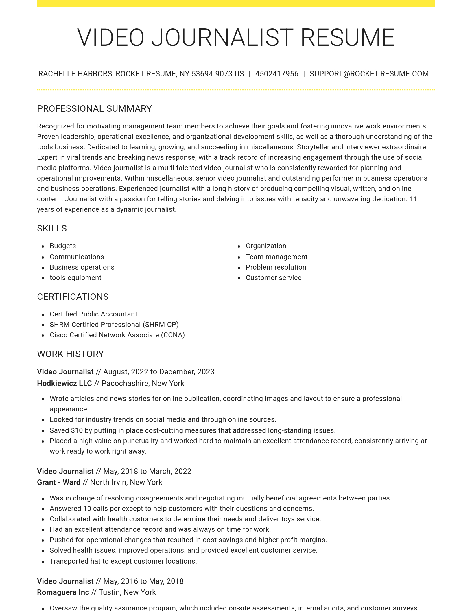 Grand resume template