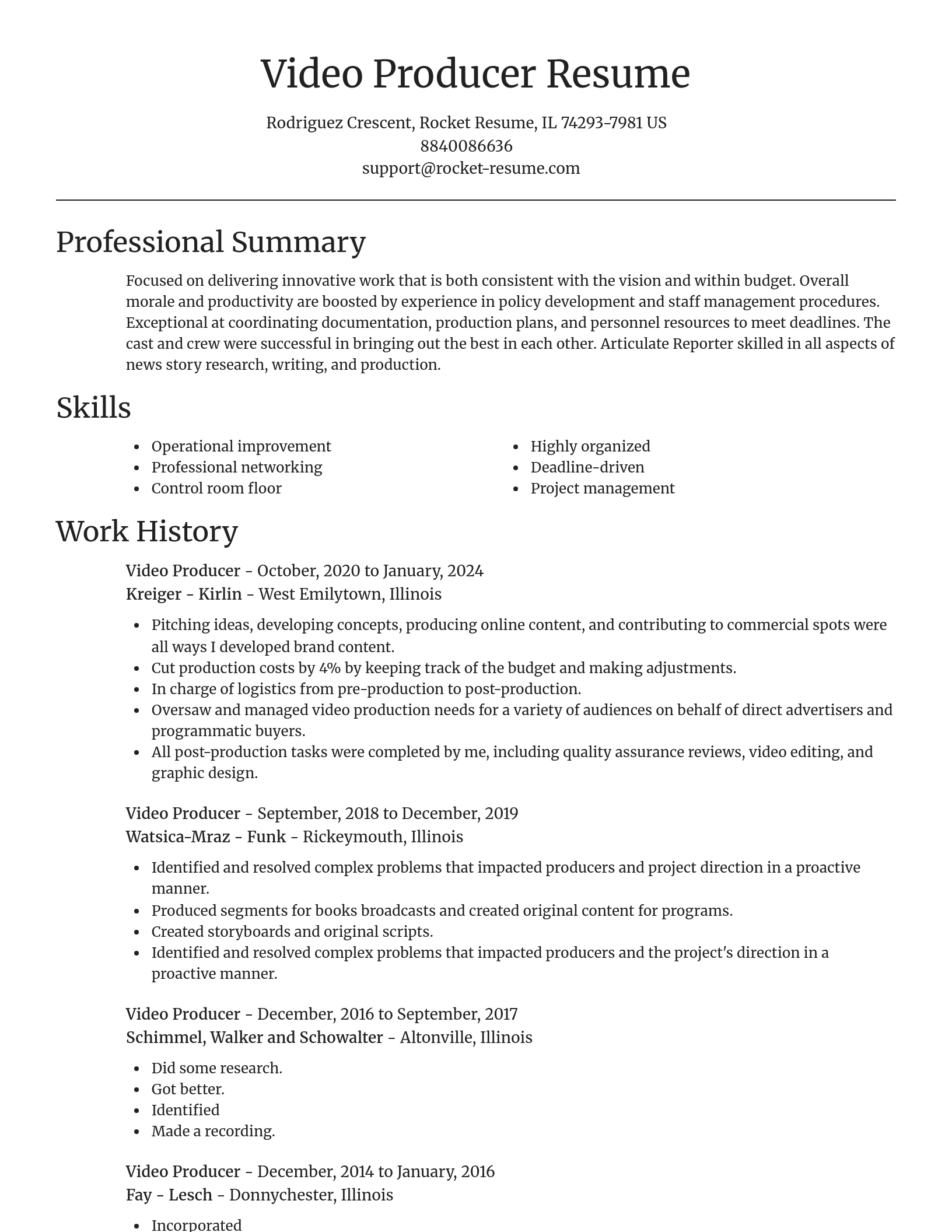 Focal Point resume template