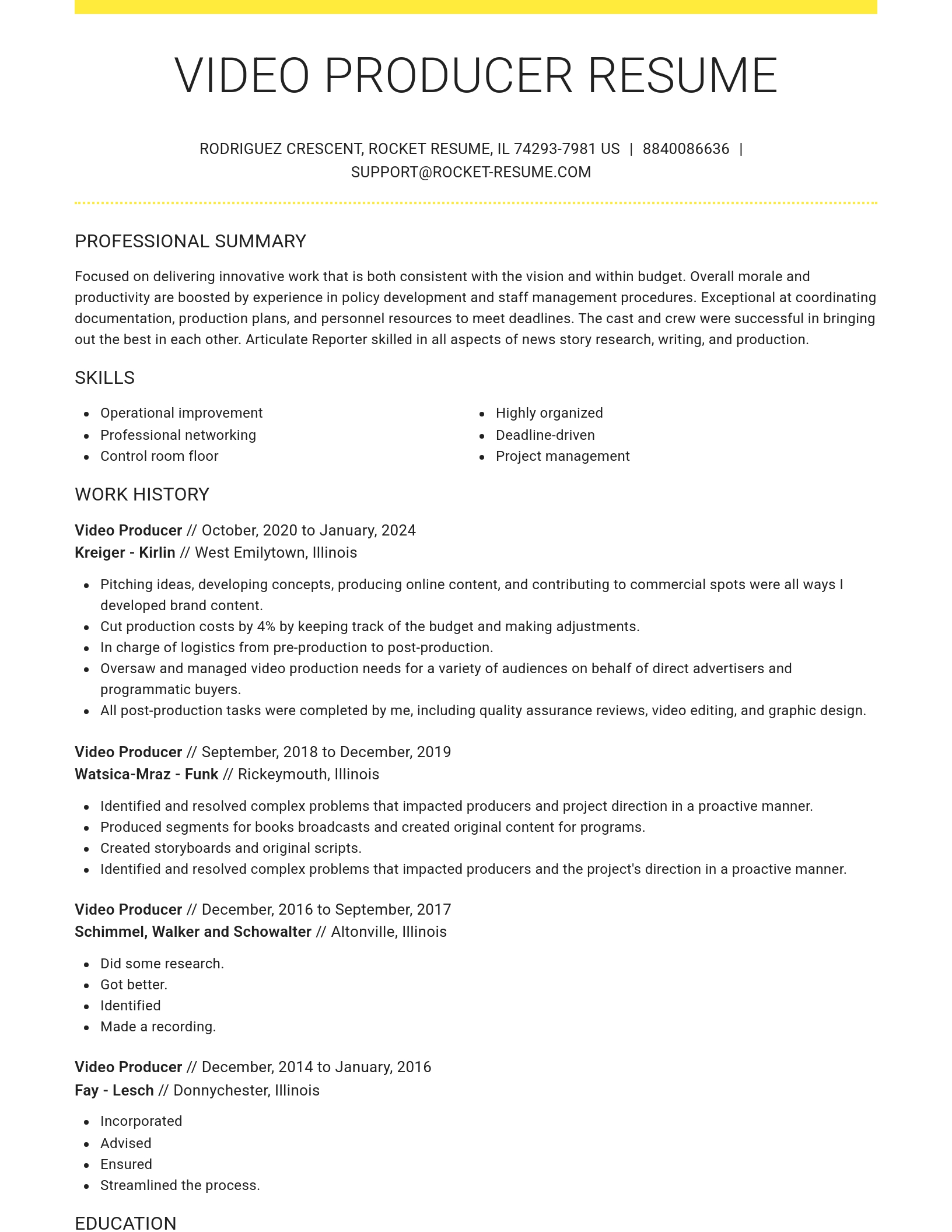 Grand resume template