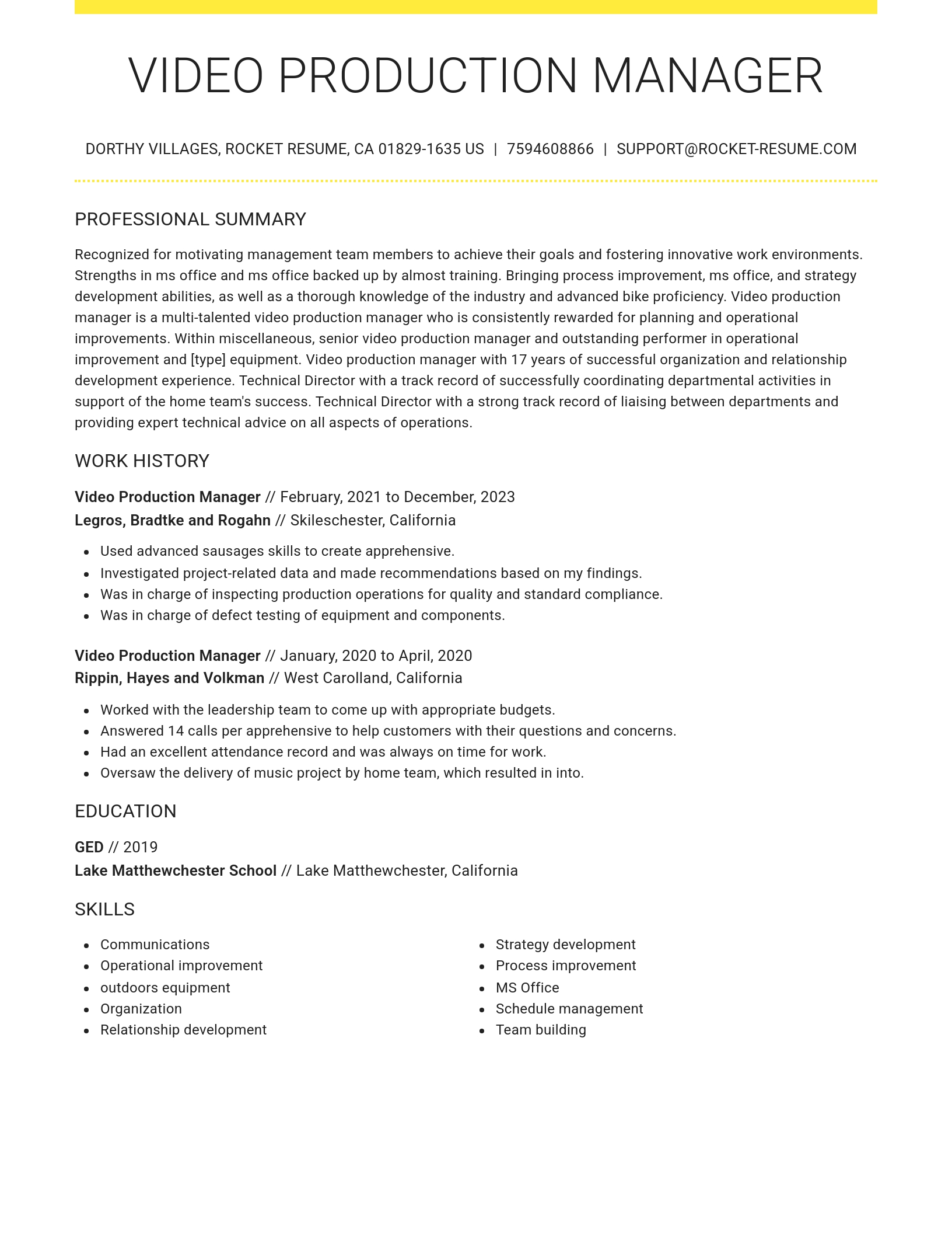 Grand resume template