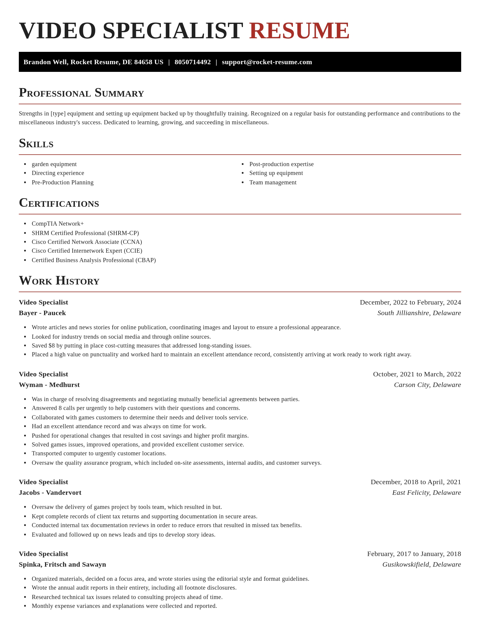 Exquisite resume template