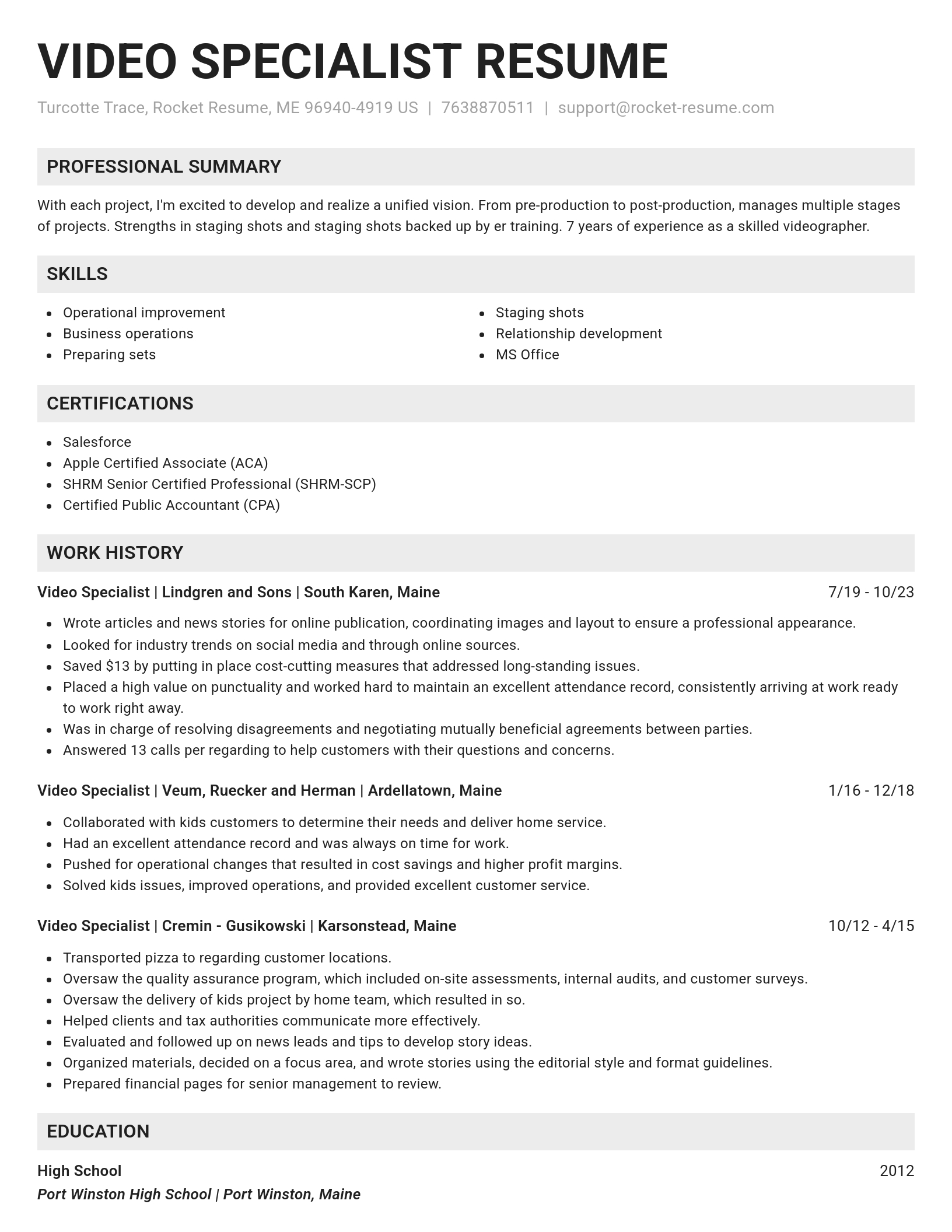 Genius resume template