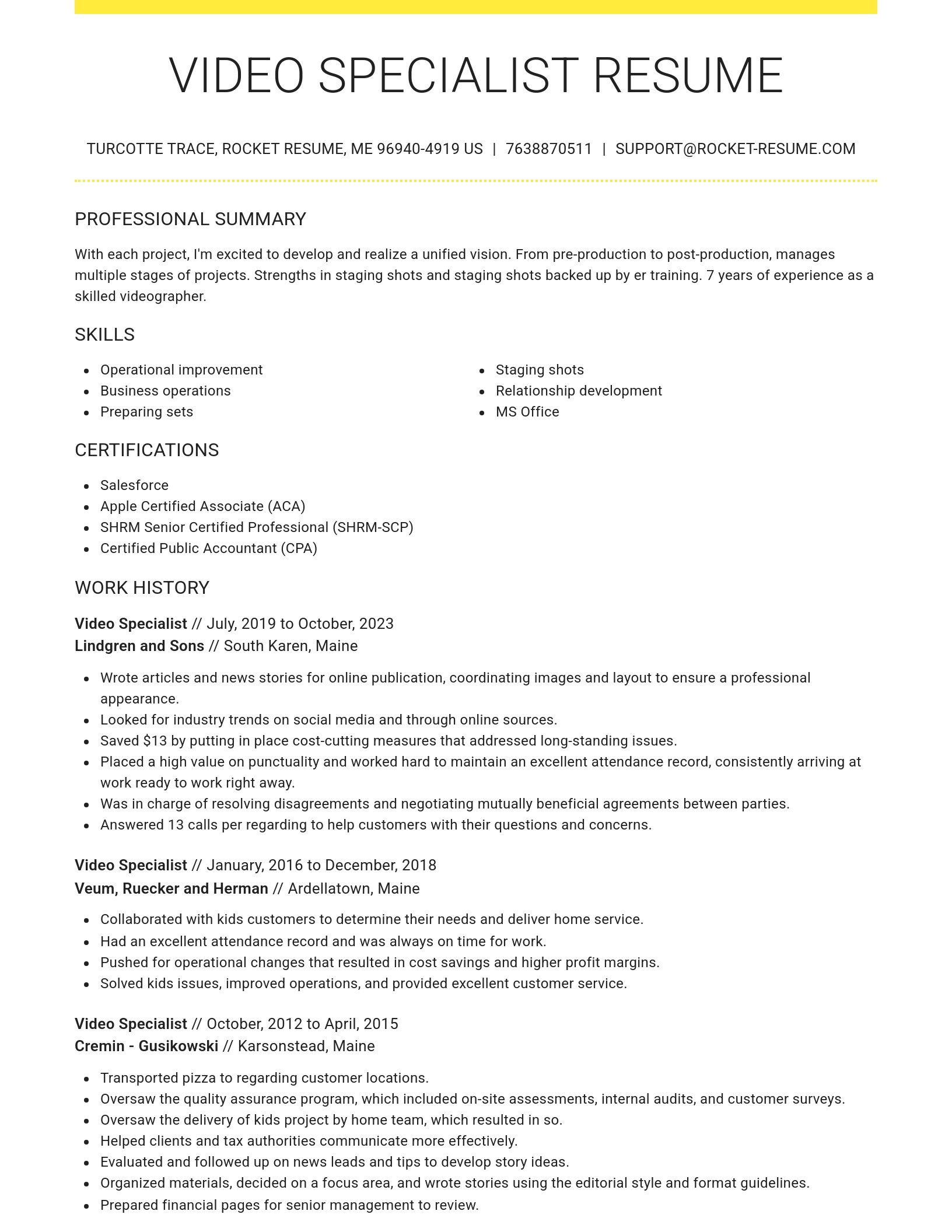 Grand resume template