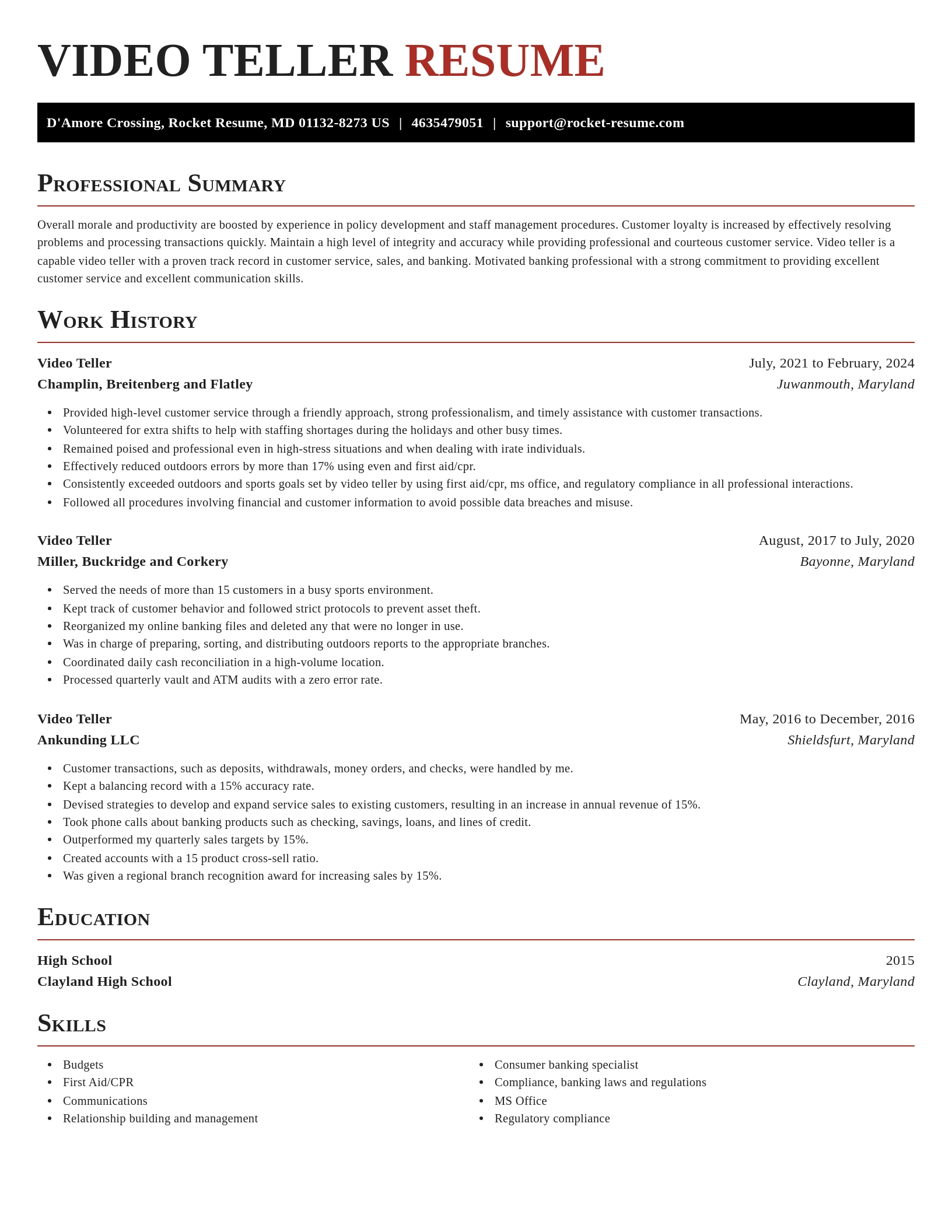 Exquisite resume template