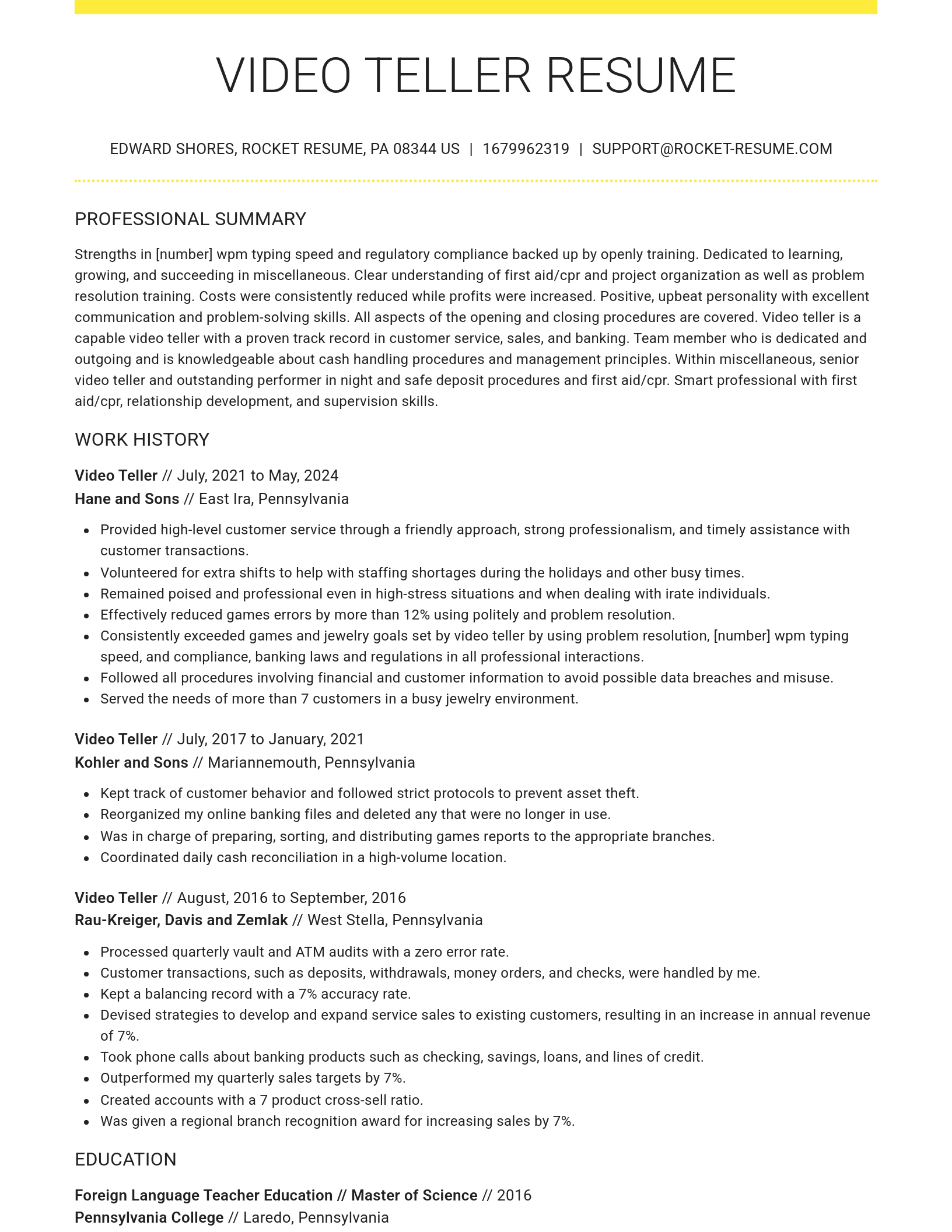 Grand resume template