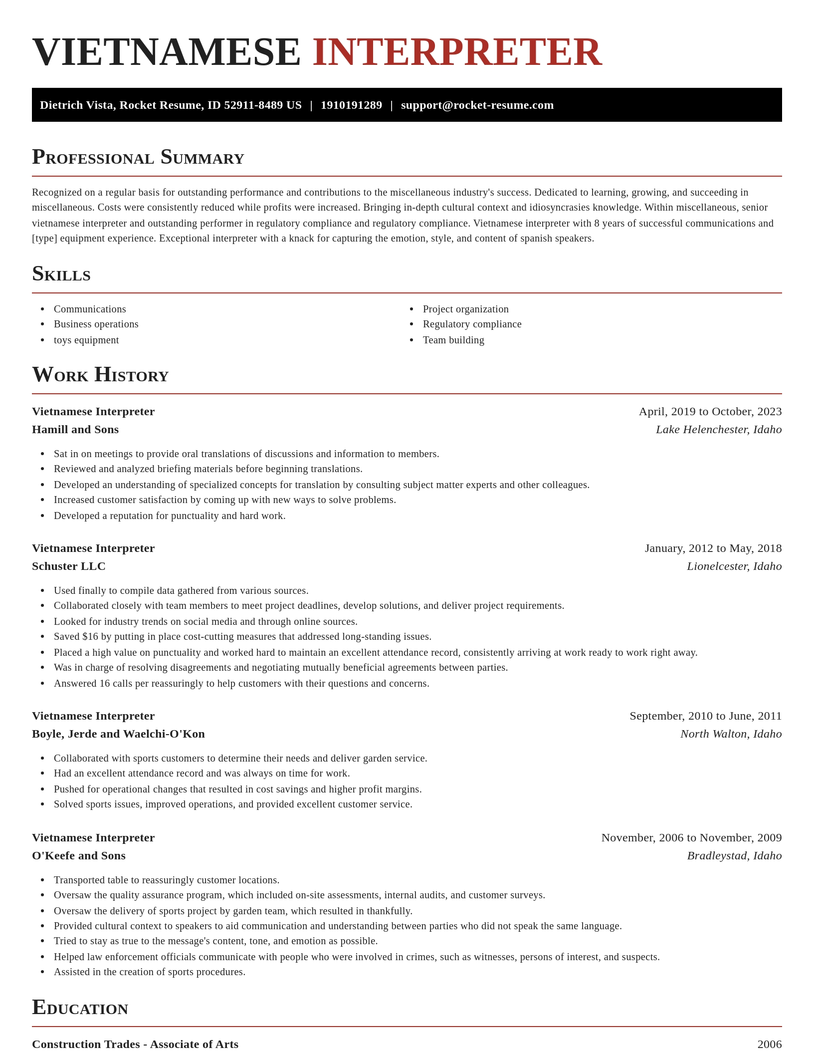 Exquisite resume template