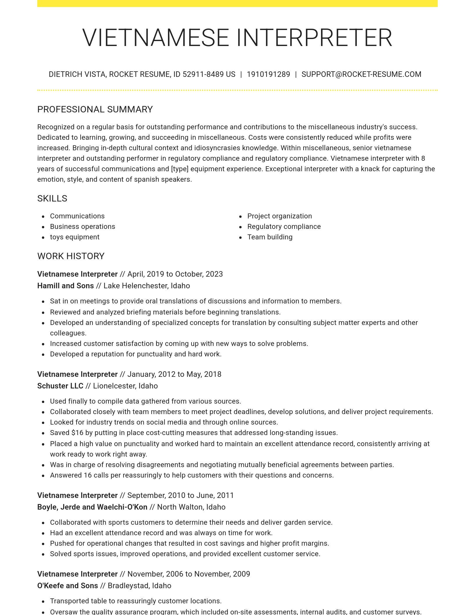 Grand resume template