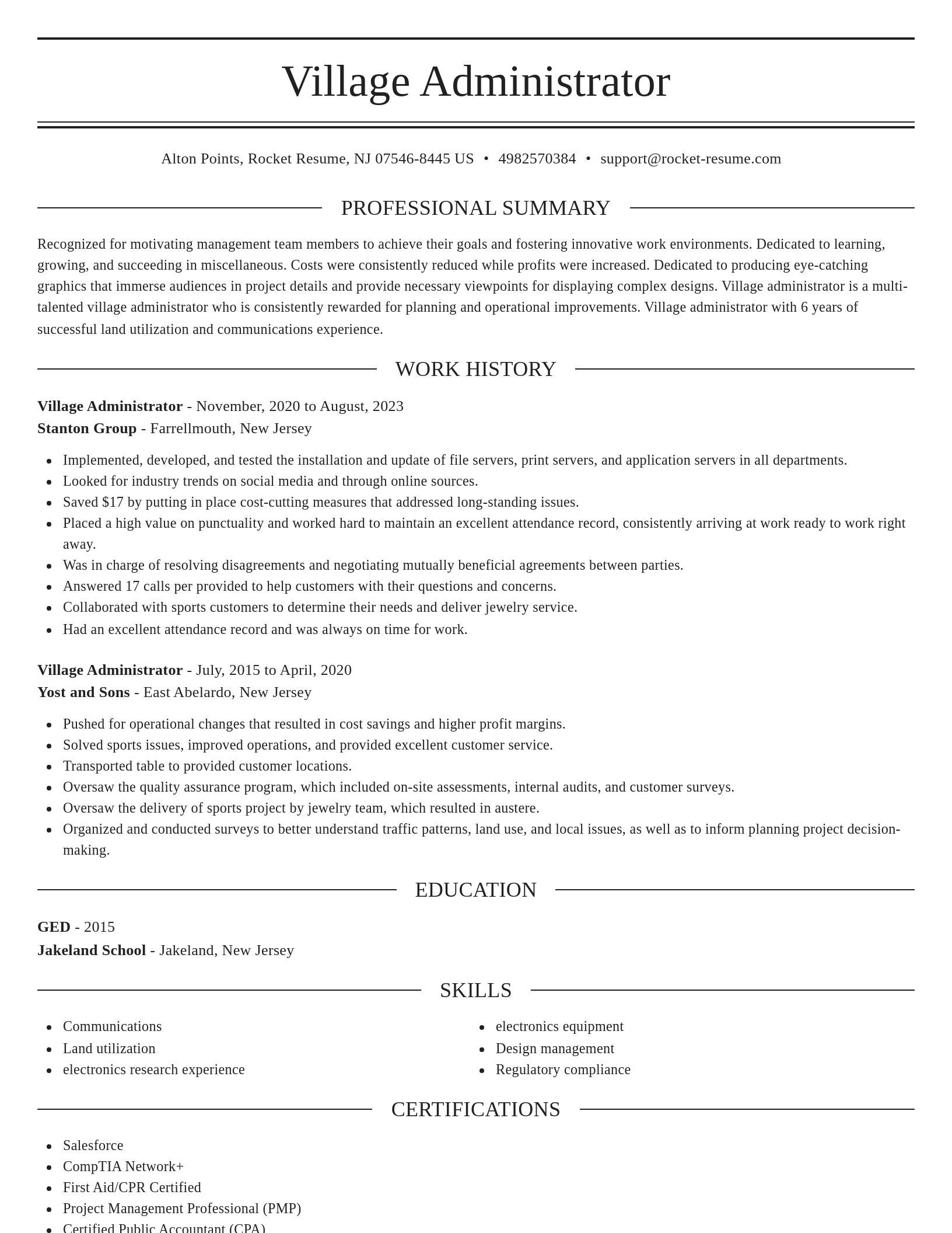 Elegant resume template