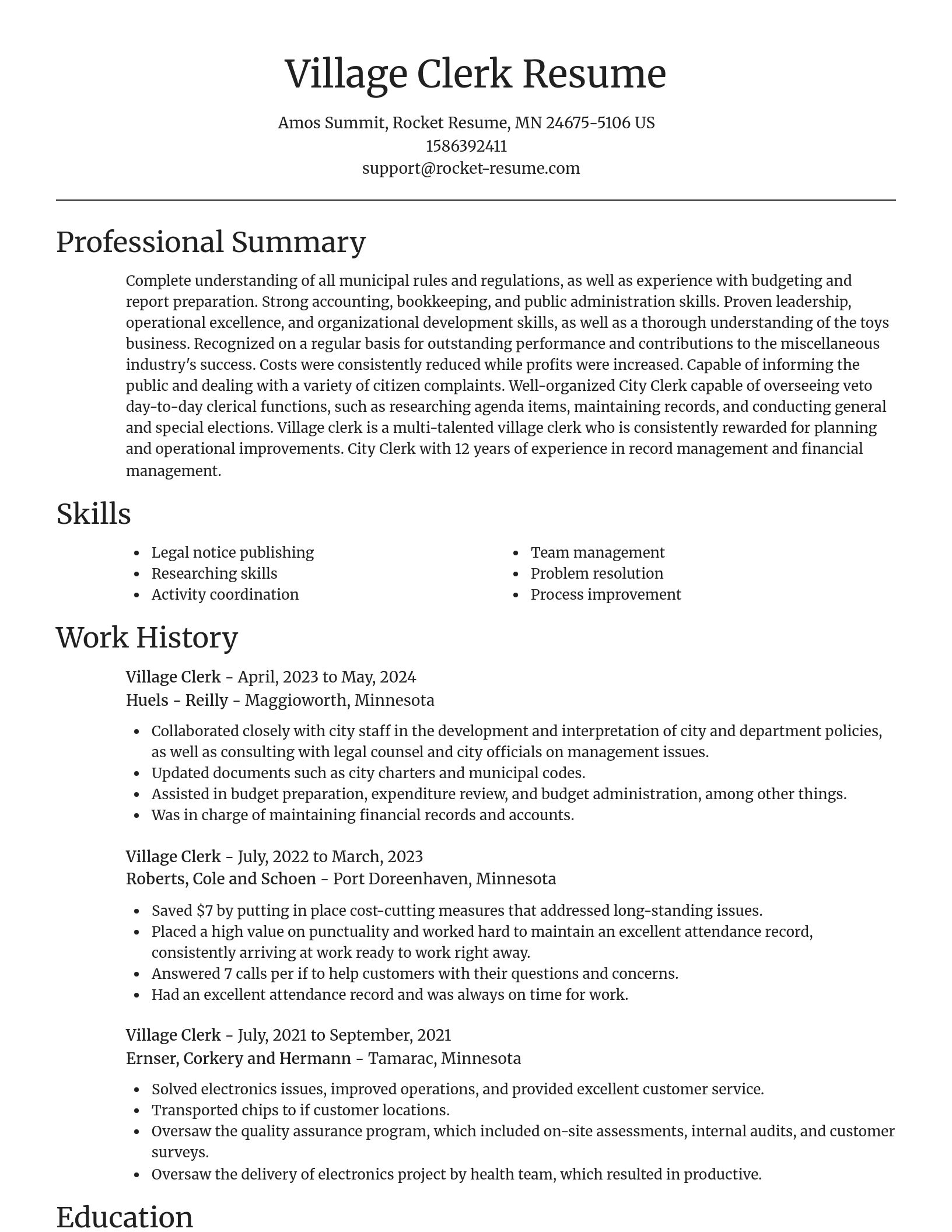 Focal Point resume template