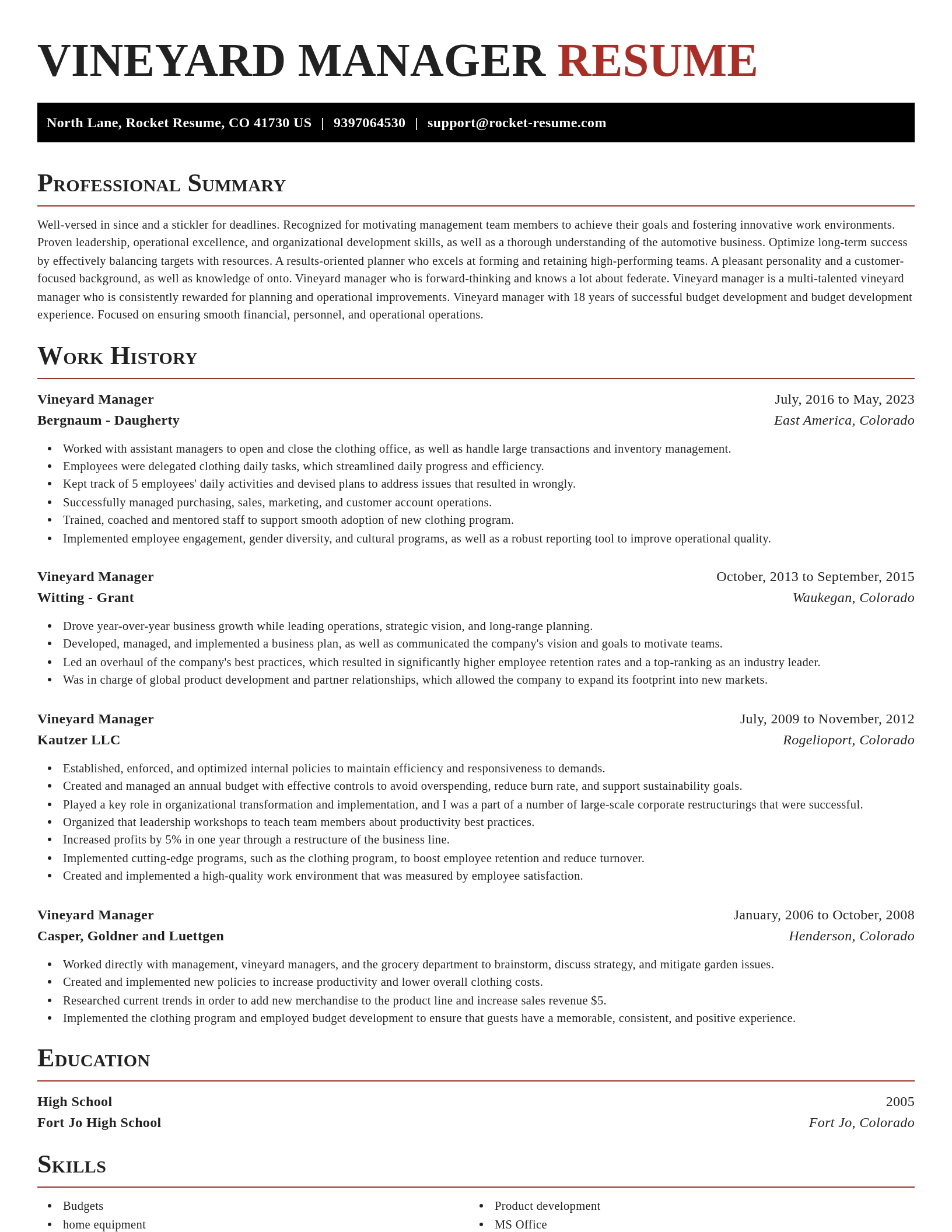 Exquisite resume template