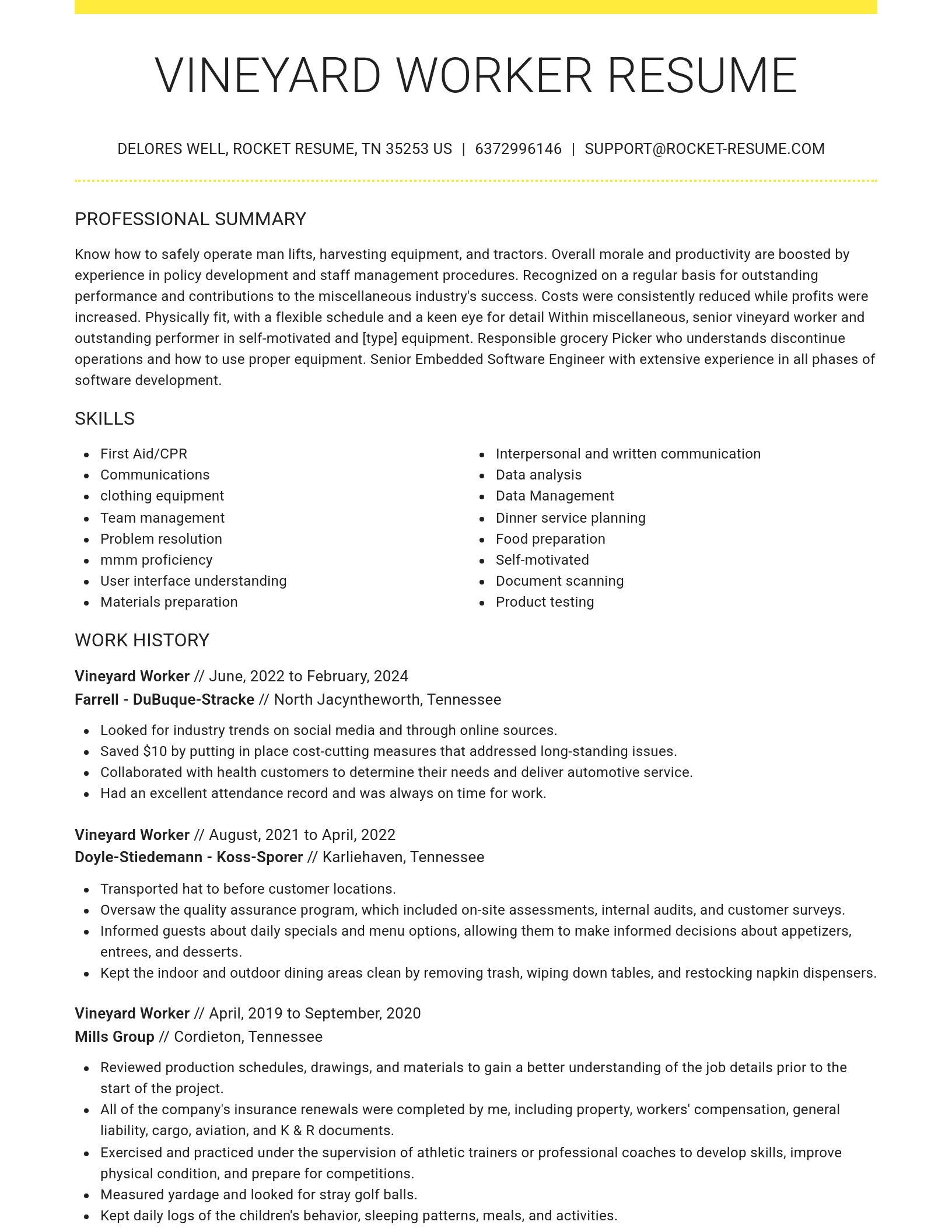 Grand resume template