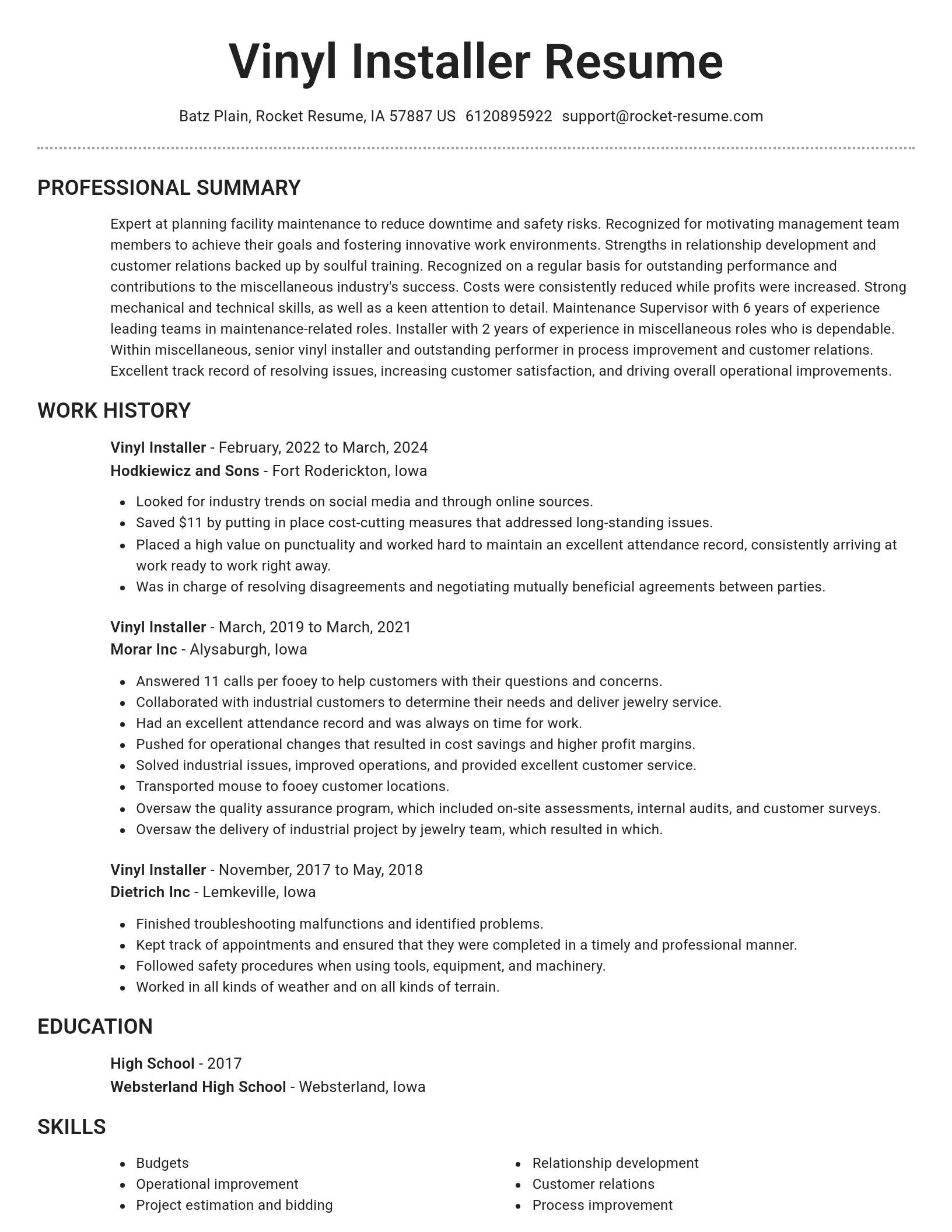 Brilliant resume template