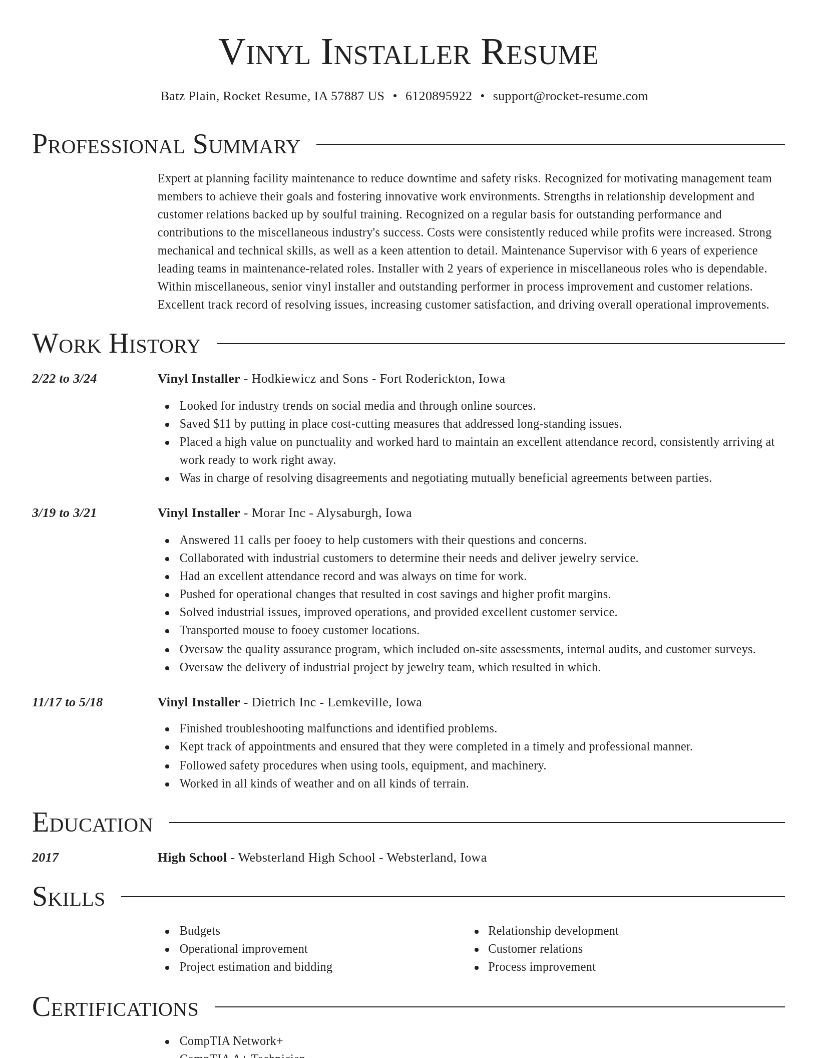Director resume template