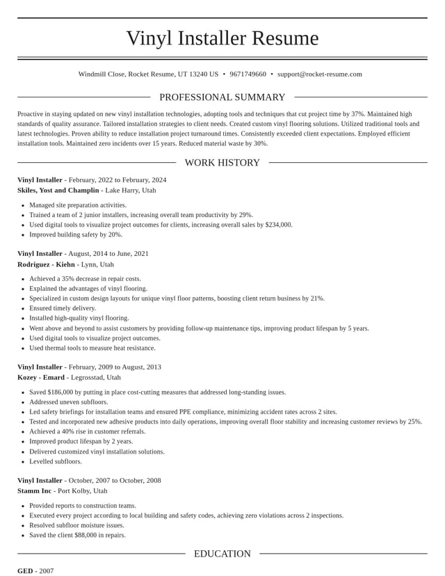 Elegant resume template